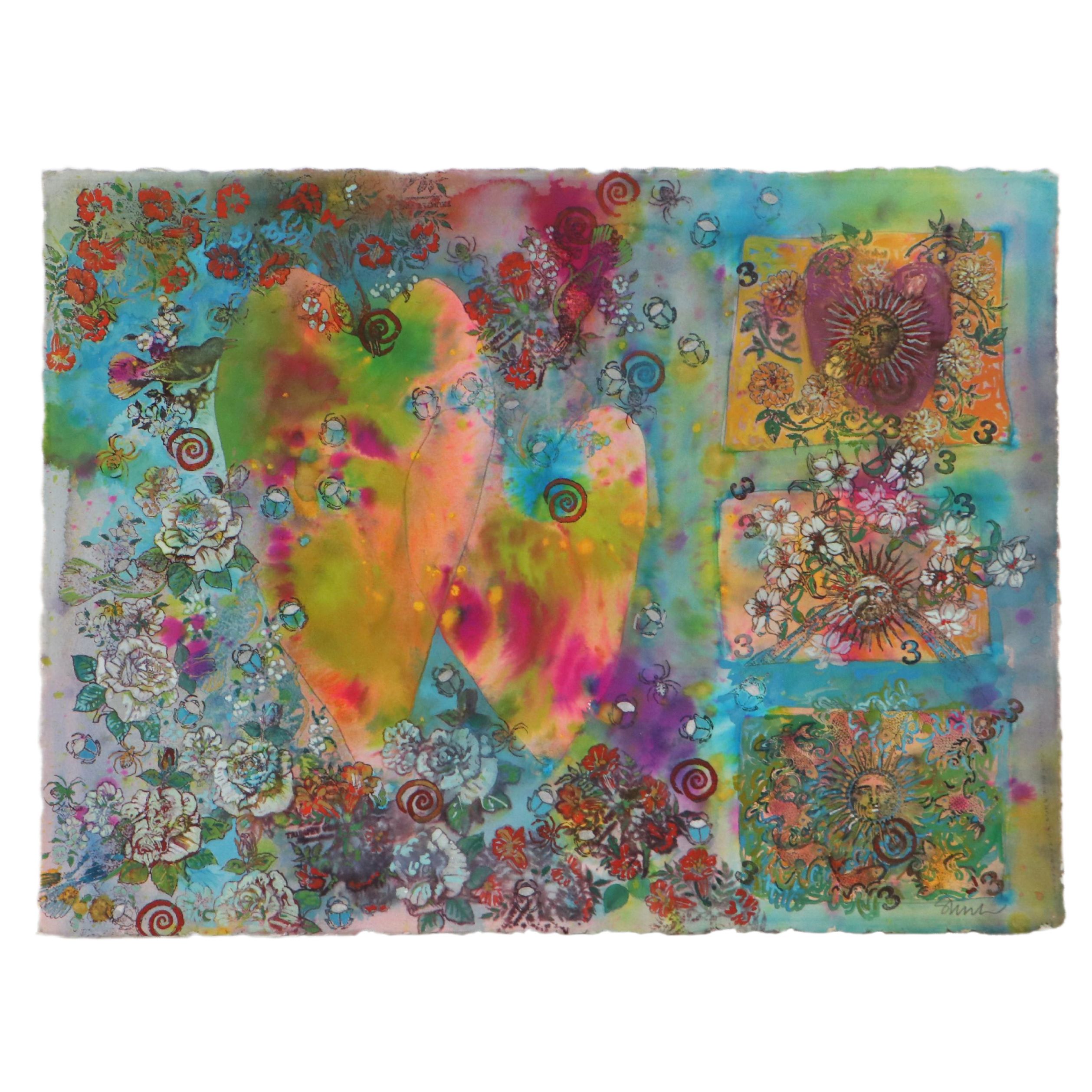 Sarah Roush Abstract Mixed Media Painting