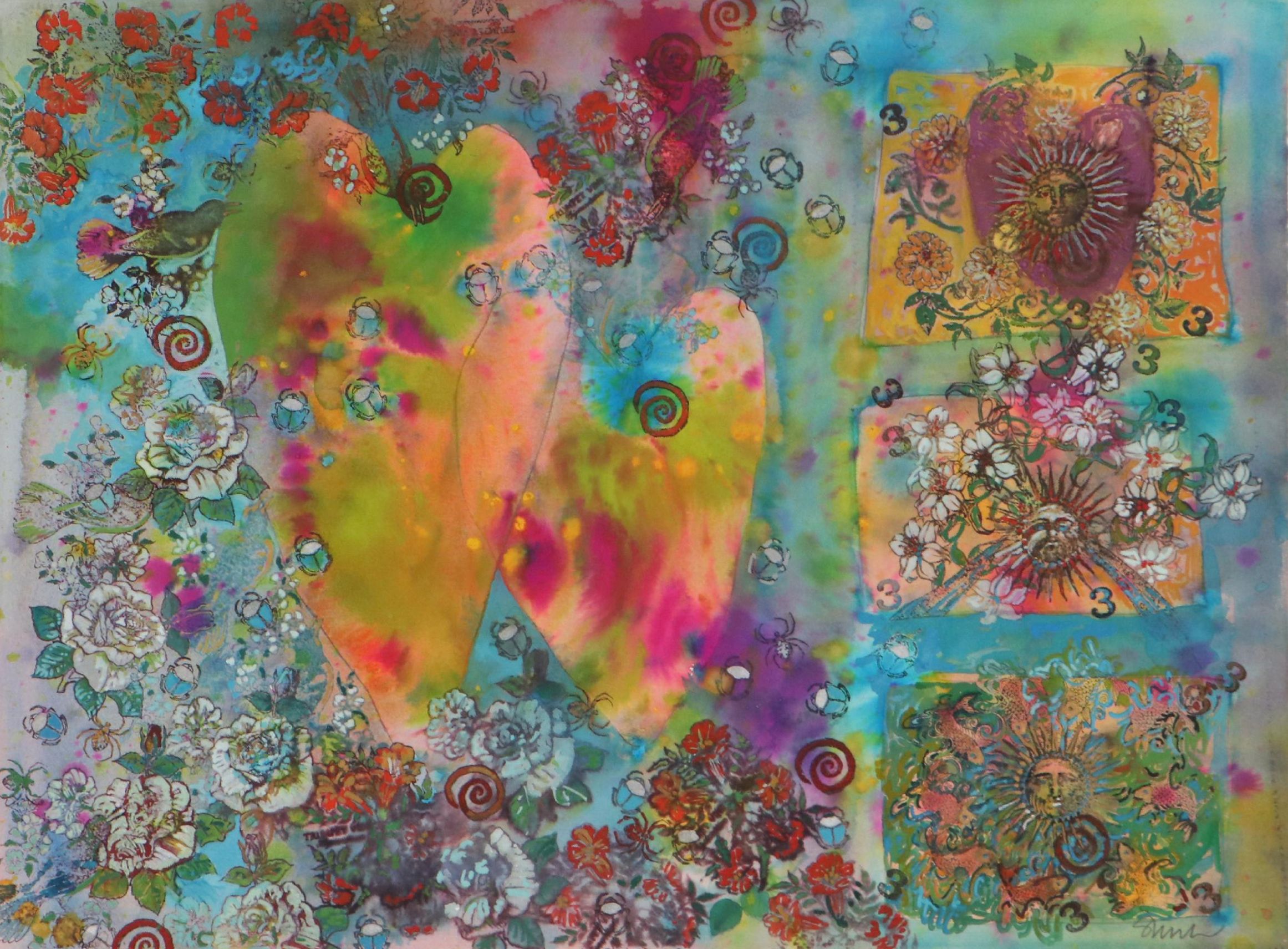 Sarah Roush Abstract Mixed Media Painting