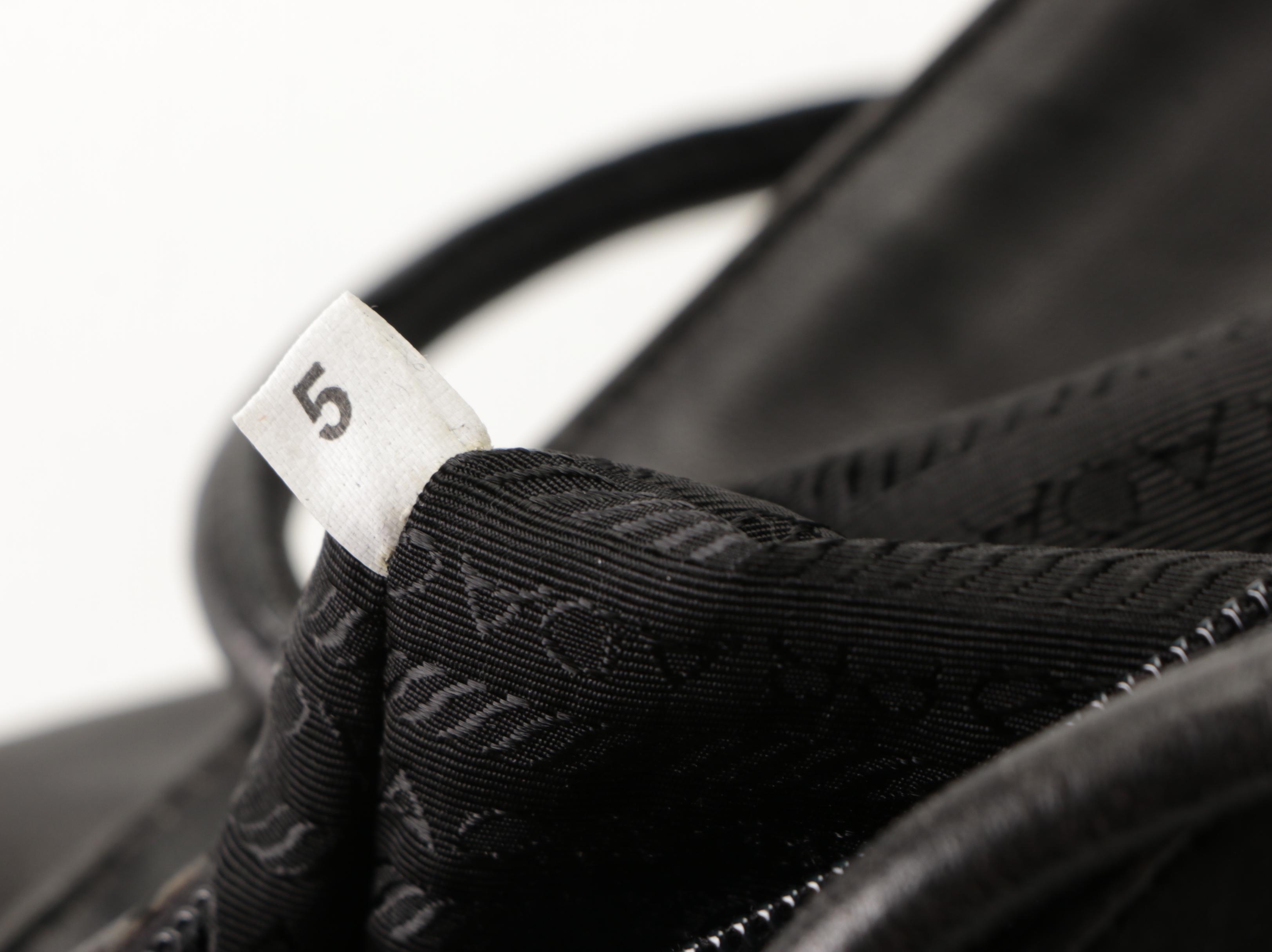 Prada Black Latticework Stitched Leather Tote Bag