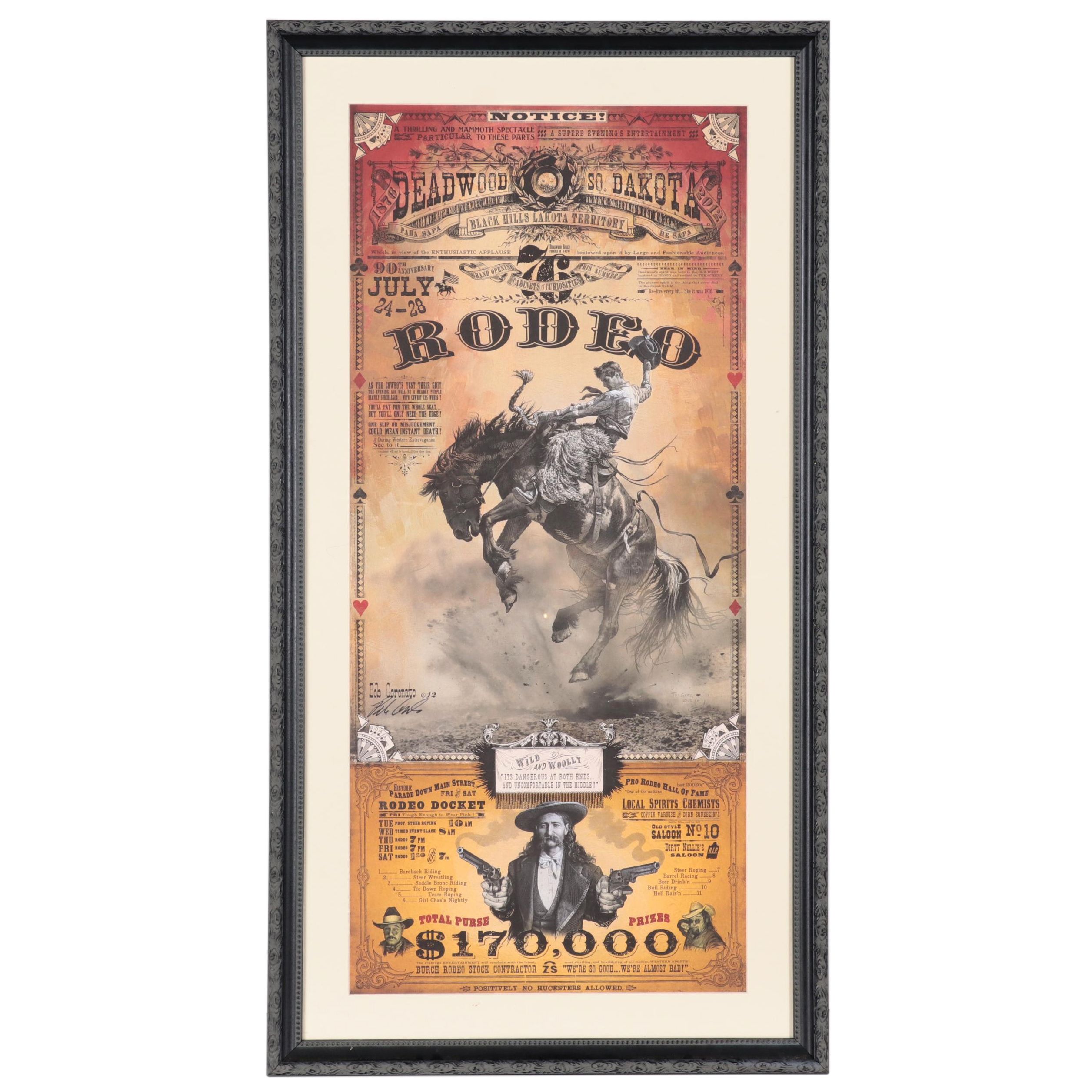 Bob Coronato Offset Lithograph Poster "Rodeo," Circa 2012