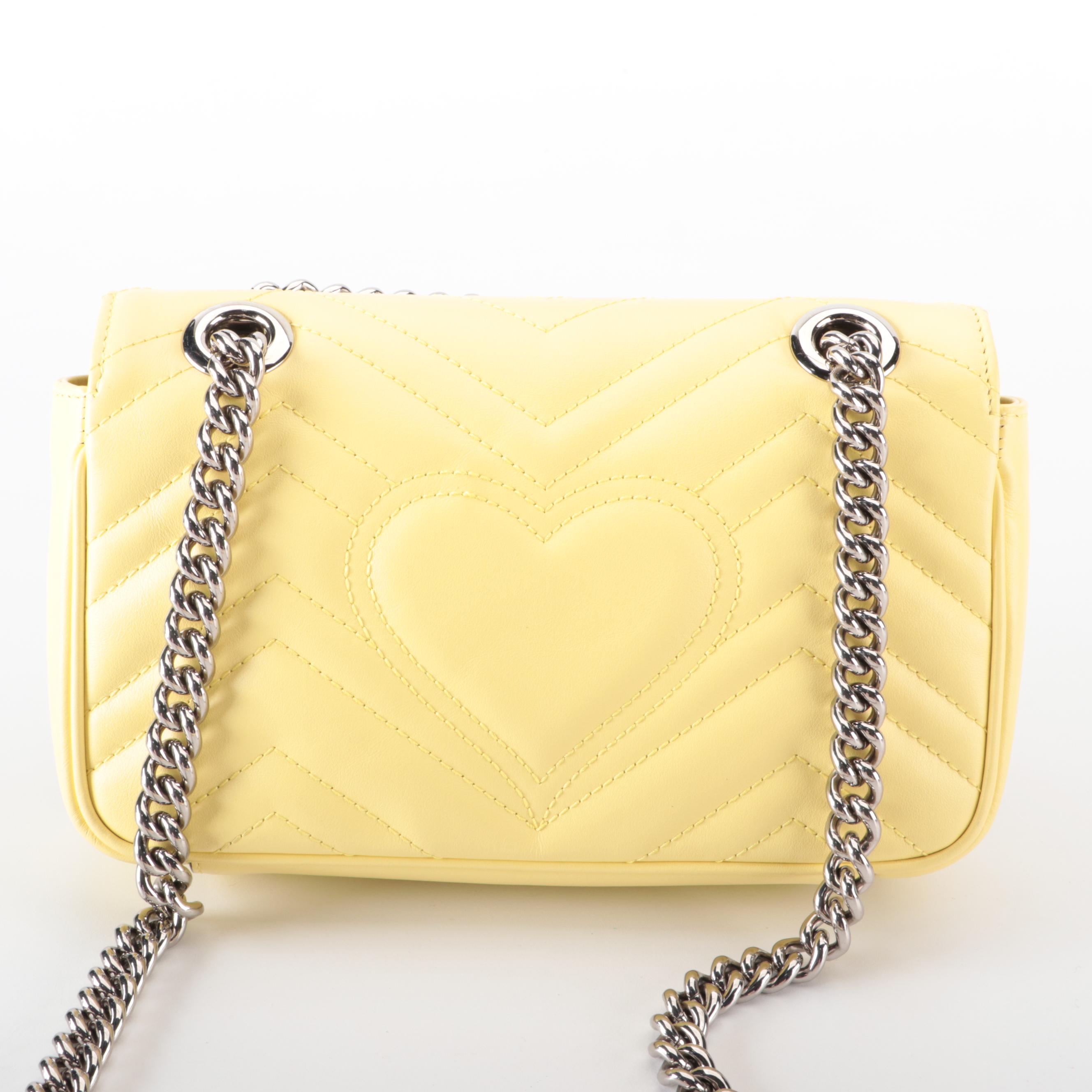 Gucci Marmont Leather Matelassé Crossbody Bag