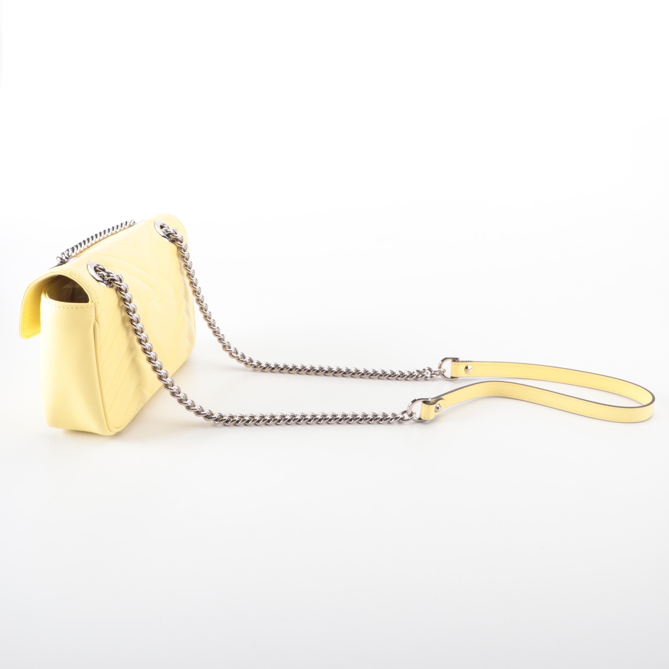 Gucci Marmont Leather Matelassé Crossbody Bag