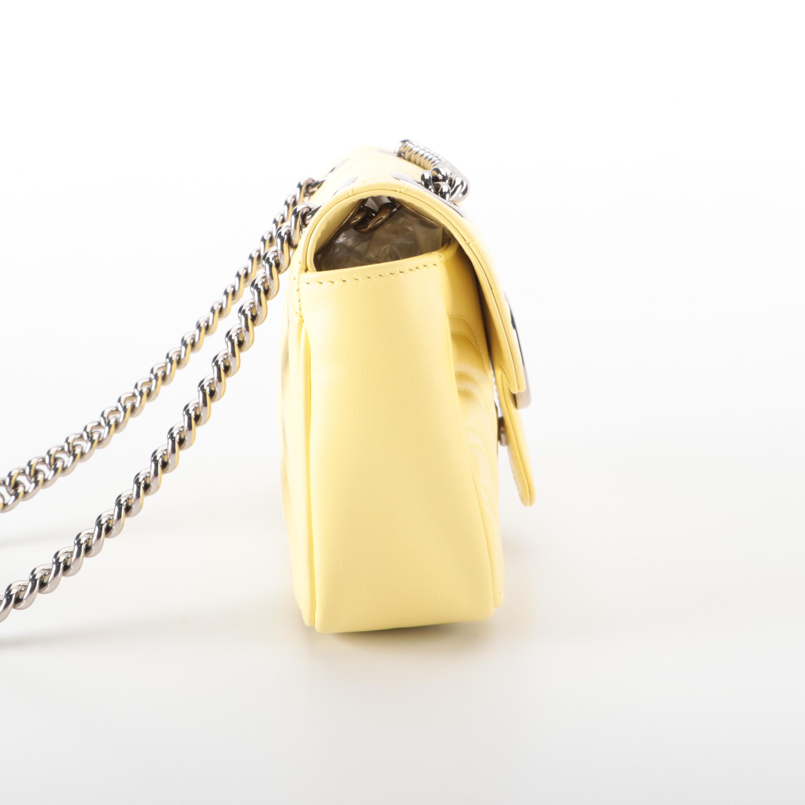 Gucci Marmont Leather Matelassé Crossbody Bag