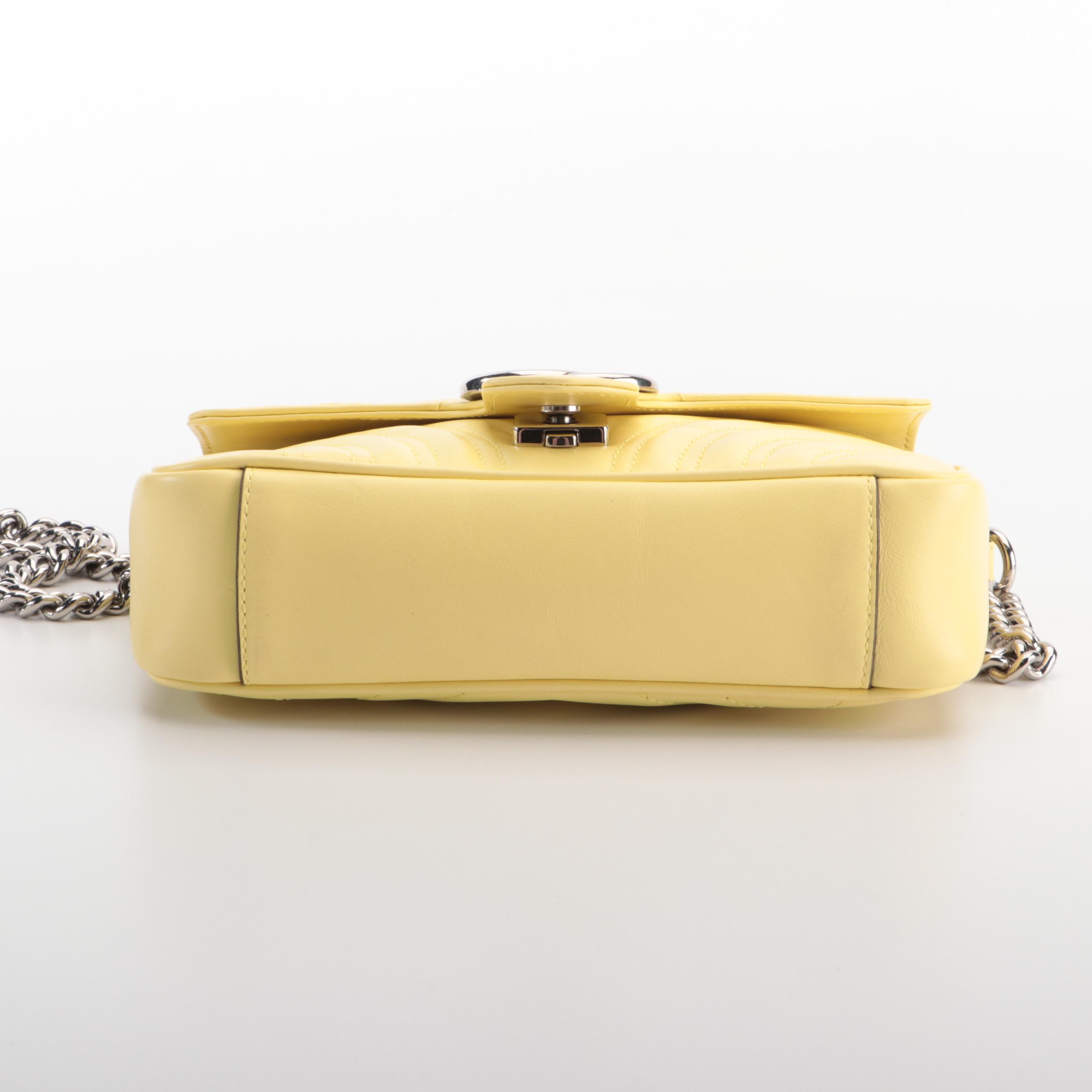 Gucci Marmont Leather Matelassé Crossbody Bag