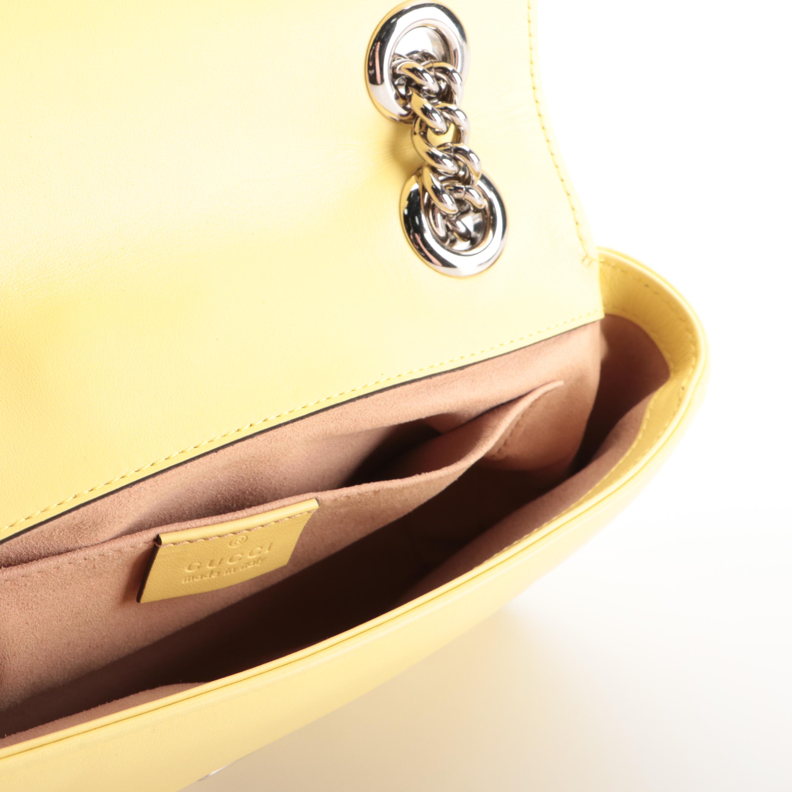 Gucci Marmont Leather Matelassé Crossbody Bag