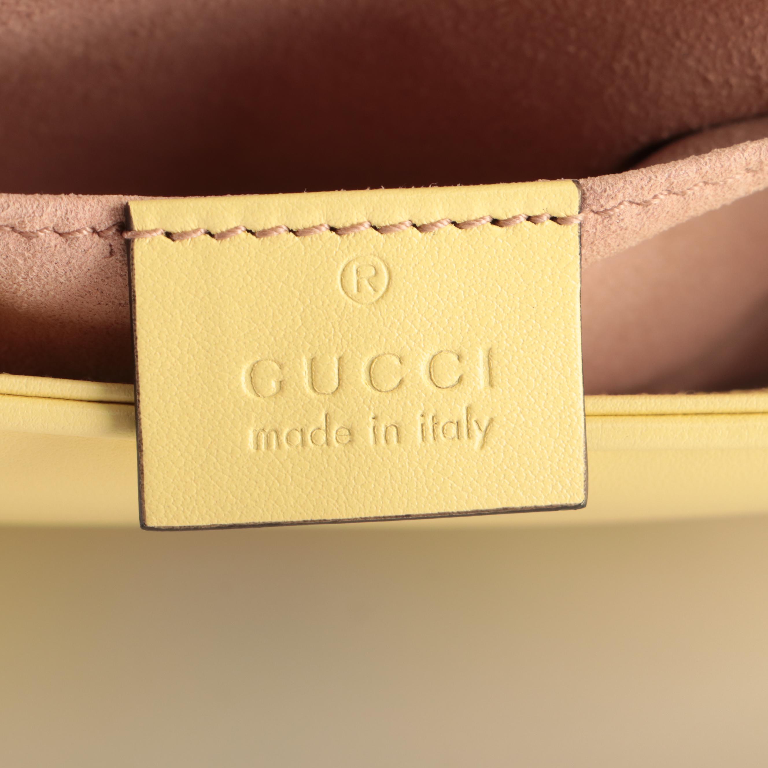 Gucci Marmont Leather Matelassé Crossbody Bag