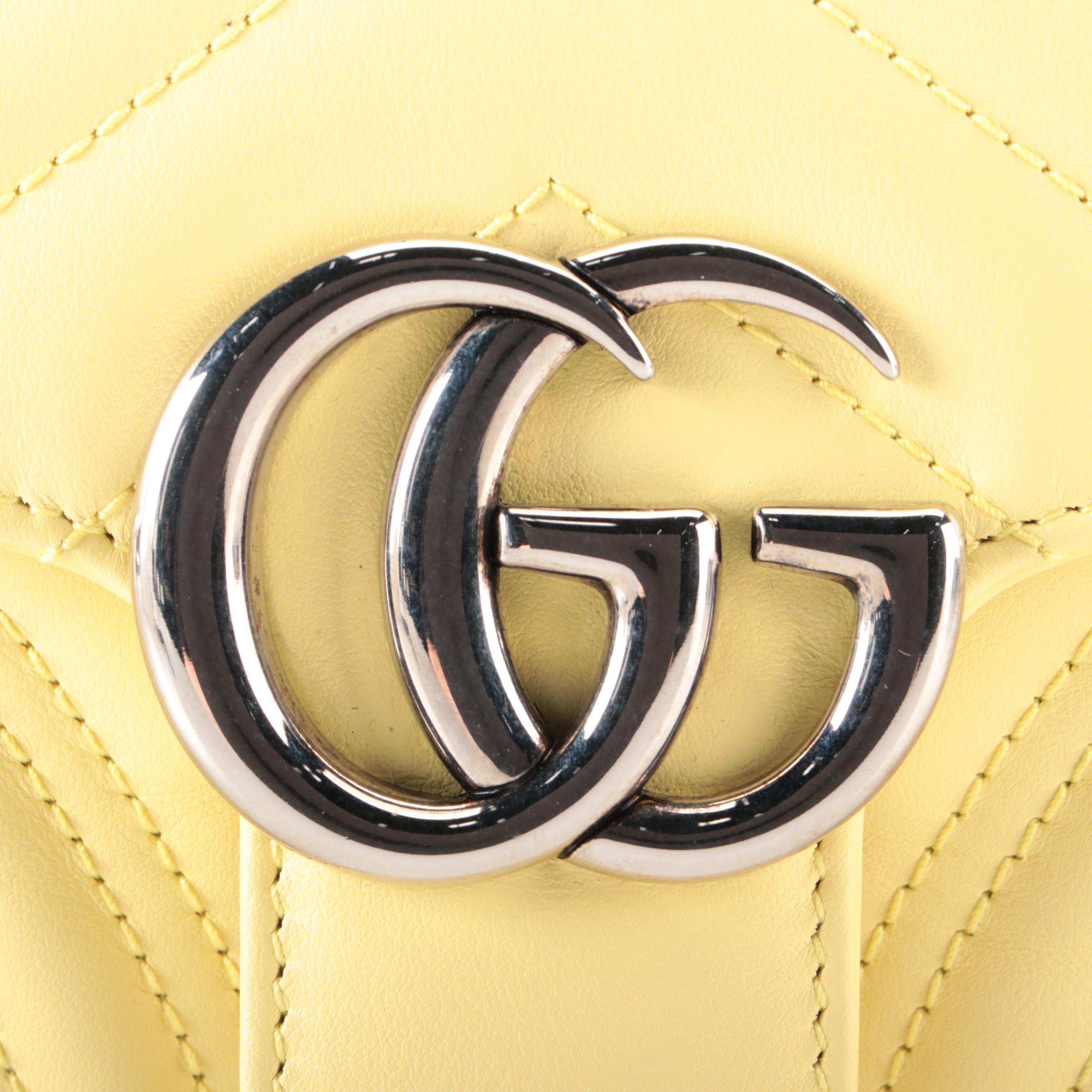 Gucci Marmont Leather Matelassé Crossbody Bag