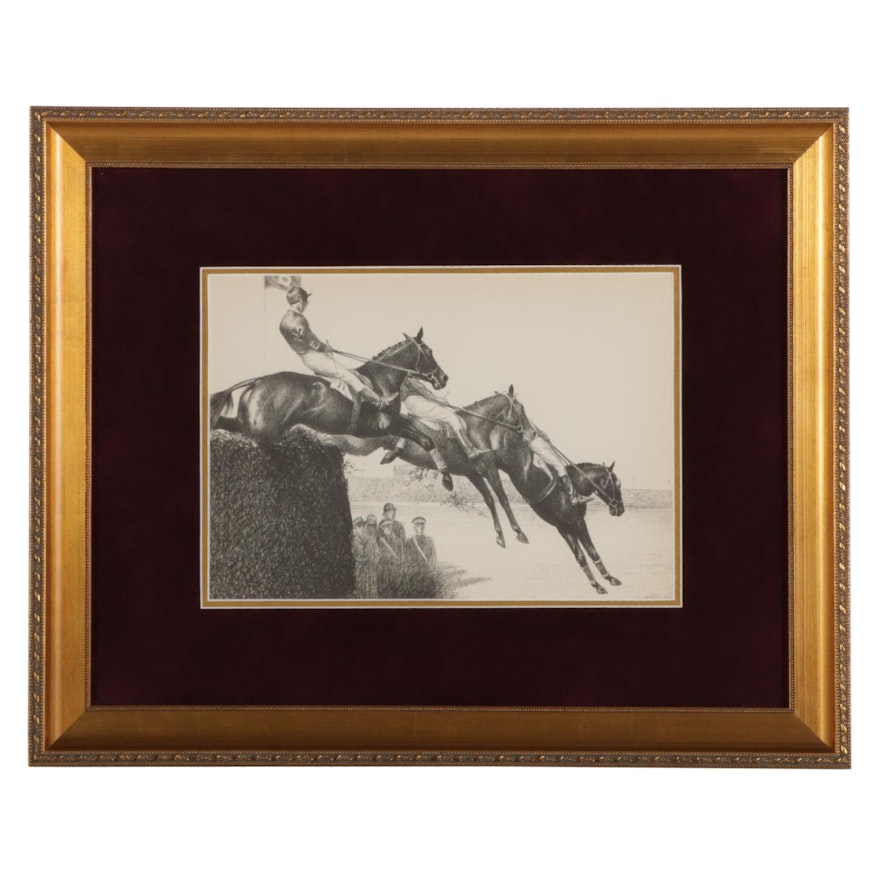 Equestrian Lithograph After C. W. Anderson From "Black, Bay, and Chestnut"