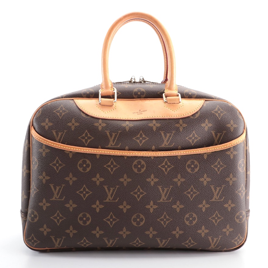 Louis Vuitton Deauville Travel Bag in Monogram Canvas and Vachetta Leather