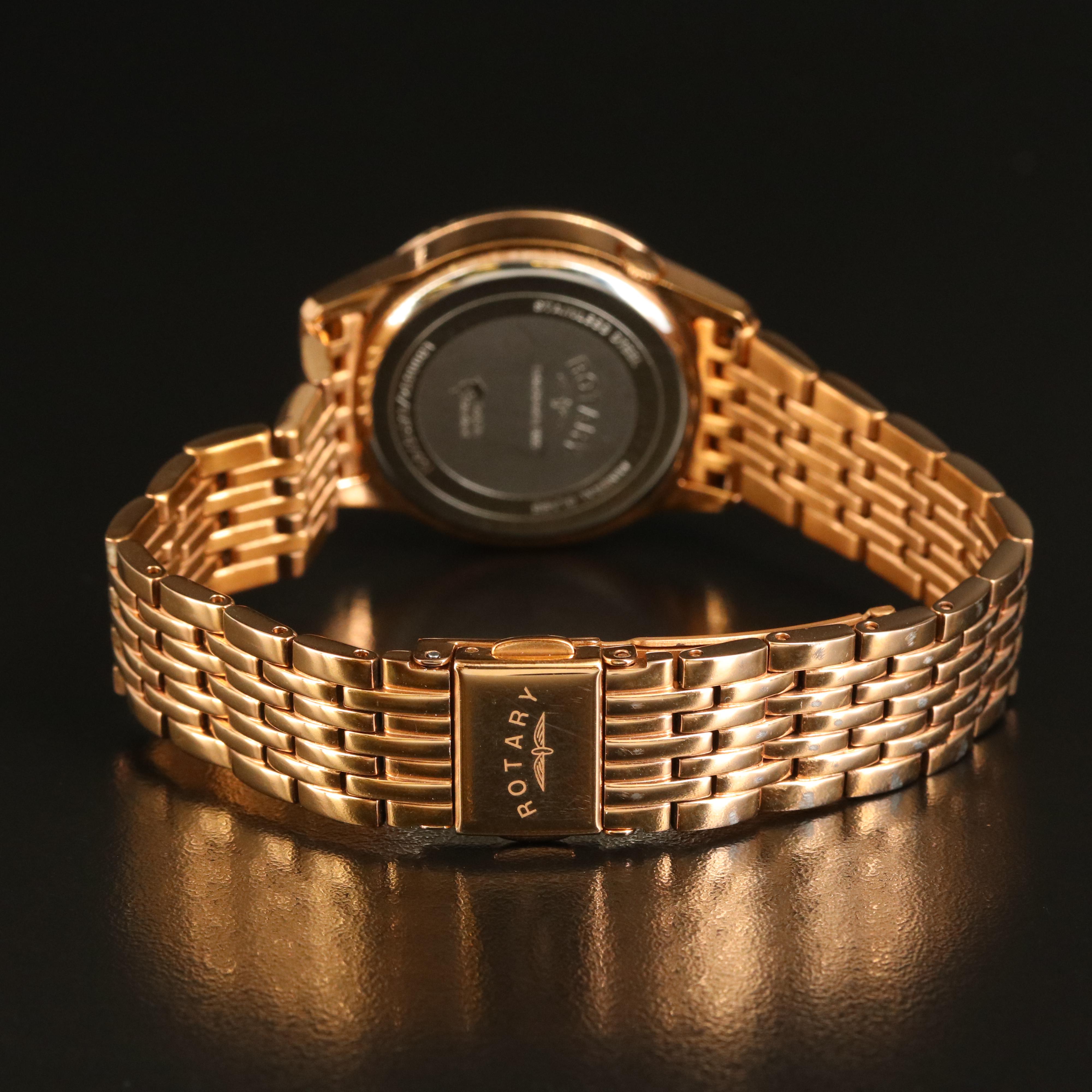 Rotary Mother-of-Pearl and Crystal Watch