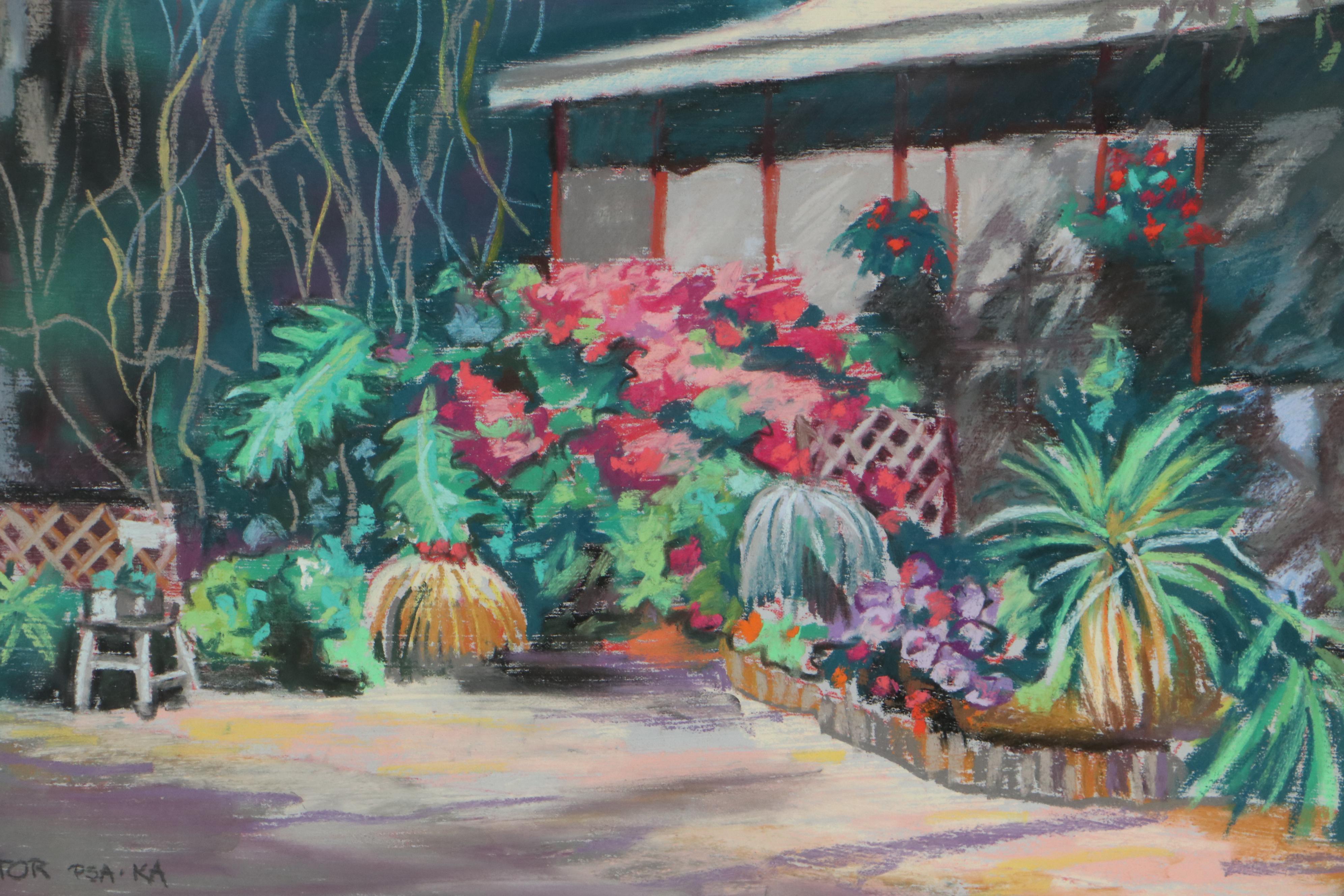 Martha Bator Pastel Drawing of Exterior View