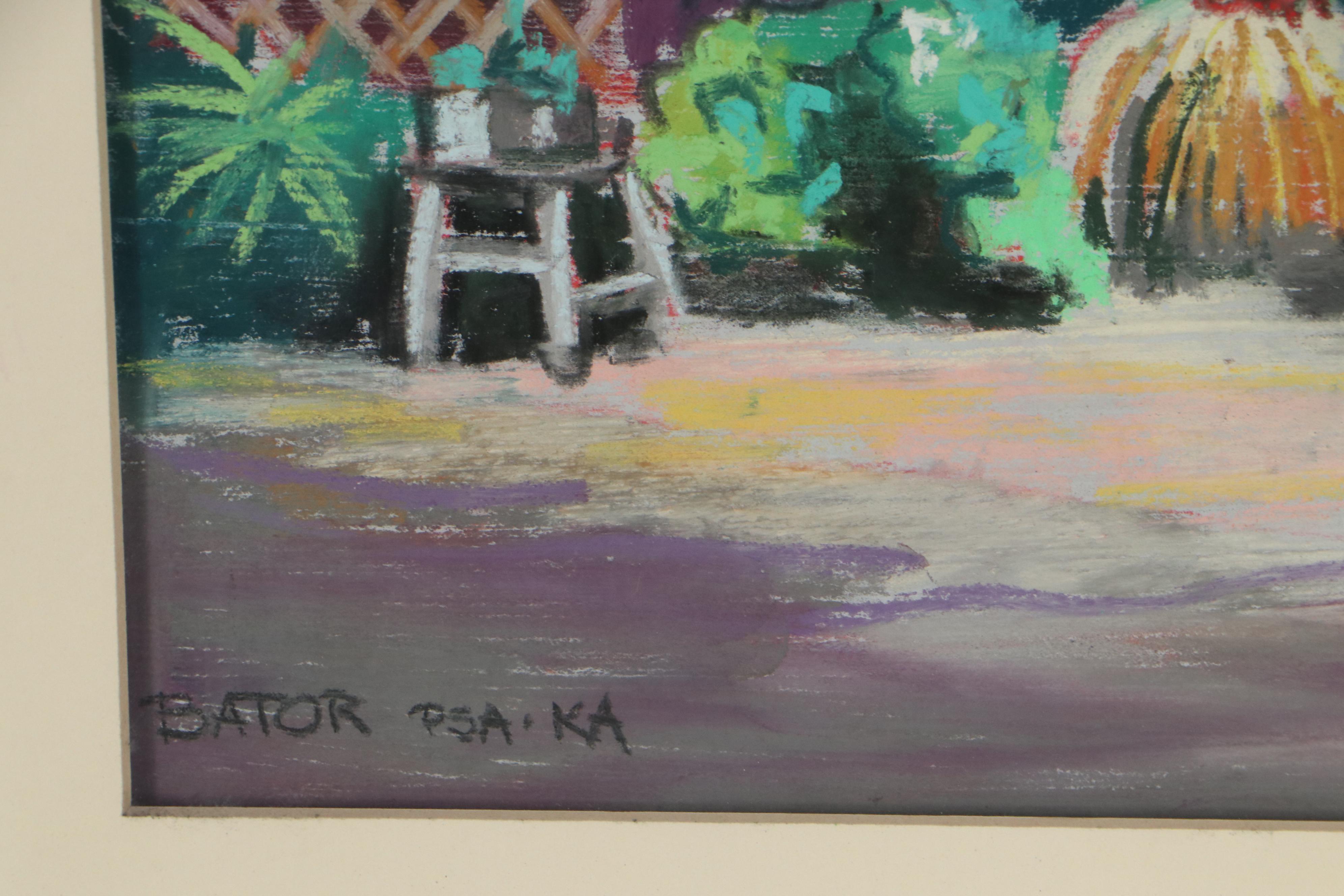 Martha Bator Pastel Drawing of Exterior View