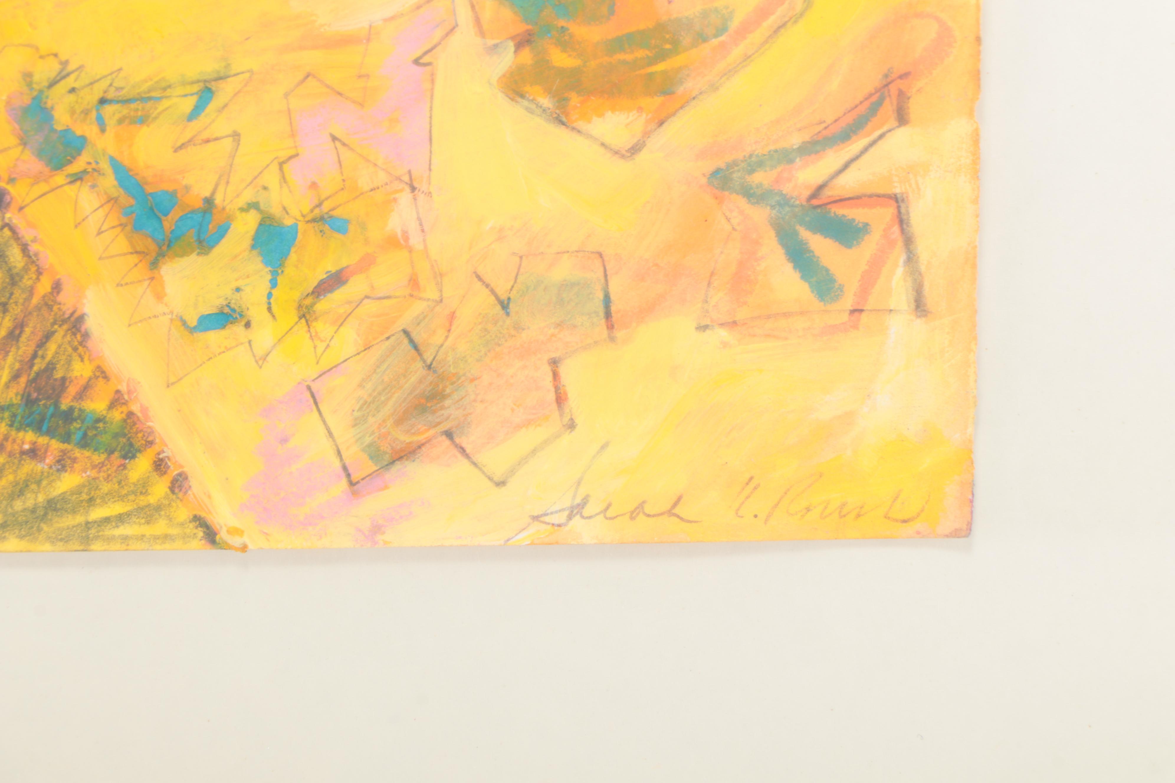 Sarah Roush Mixed Media Painting "Flying Teeth"