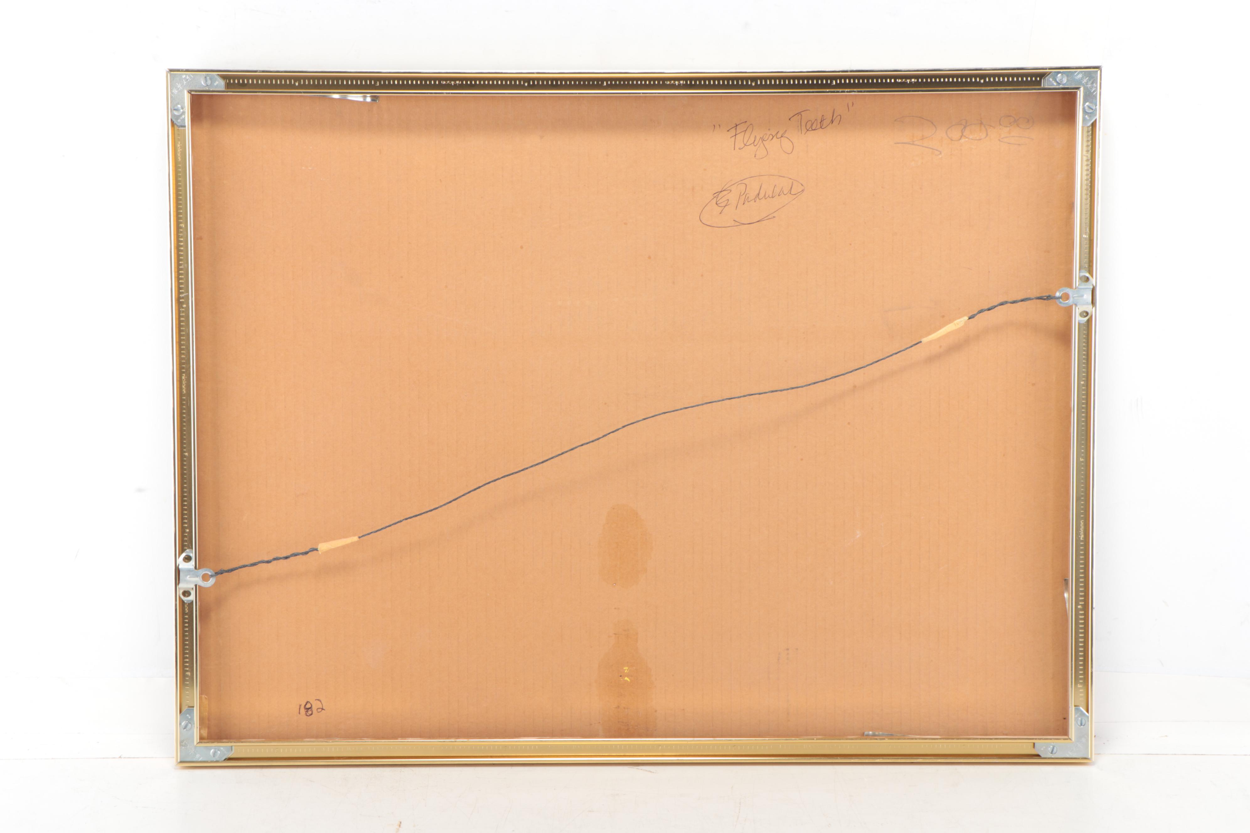 Sarah Roush Mixed Media Painting "Flying Teeth"