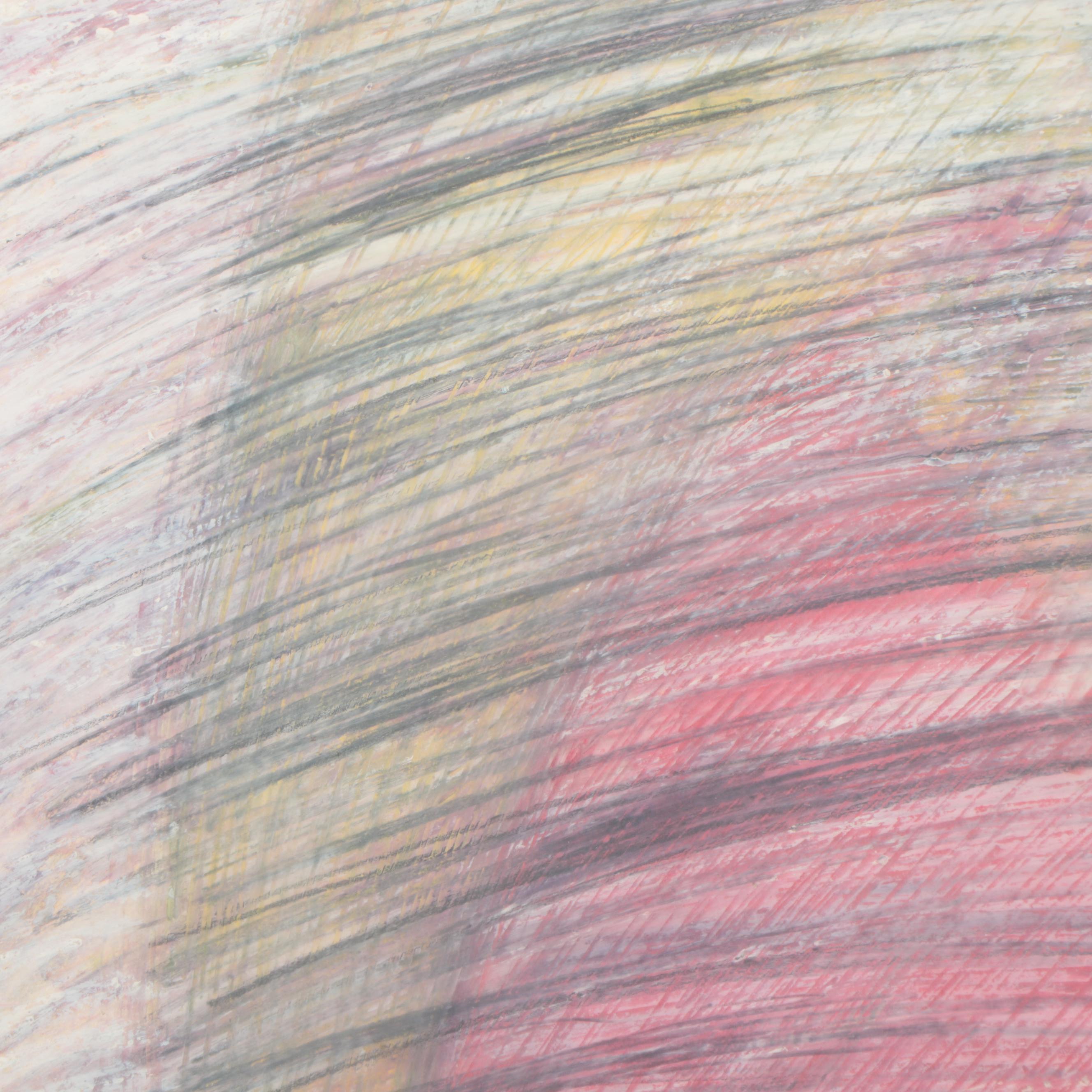 Sarah Roush Abstract Mixed Media Drawing, 1983