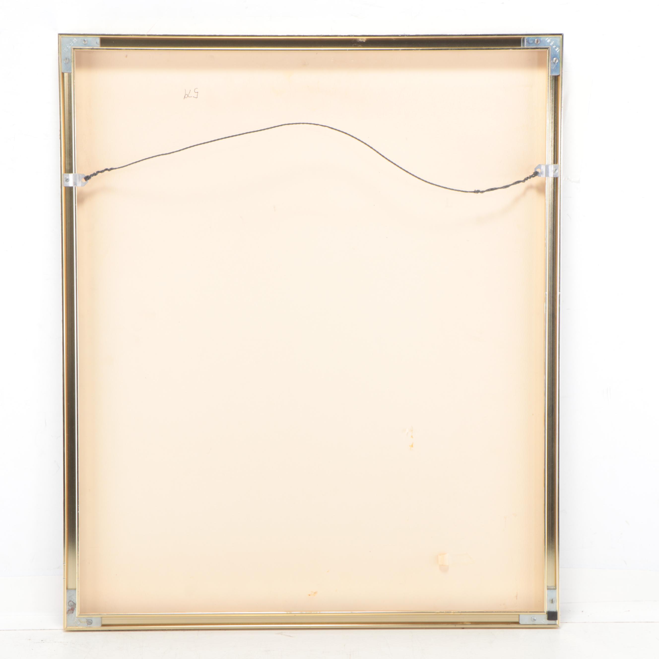 Sarah Roush Abstract Mixed Media Drawing, 1983