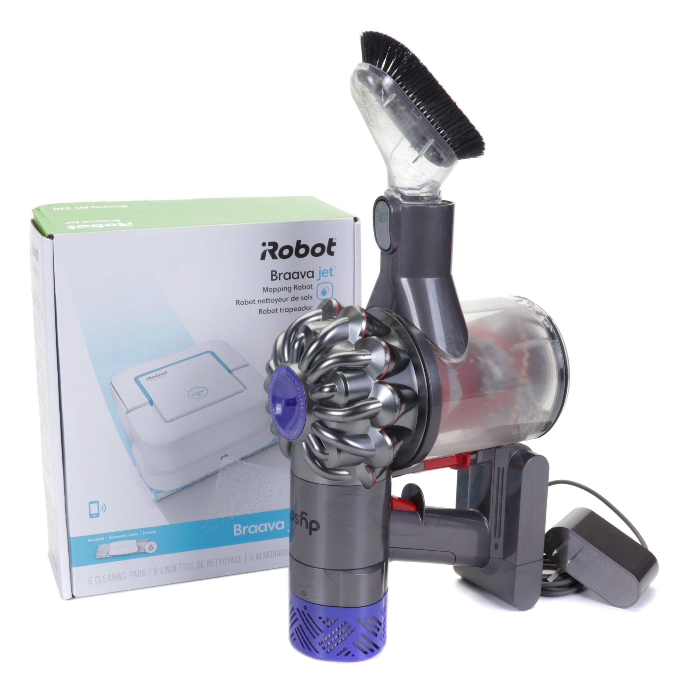 IRobot "Braava Jet" Mopping Robot with Dyson Handheld Vacuum