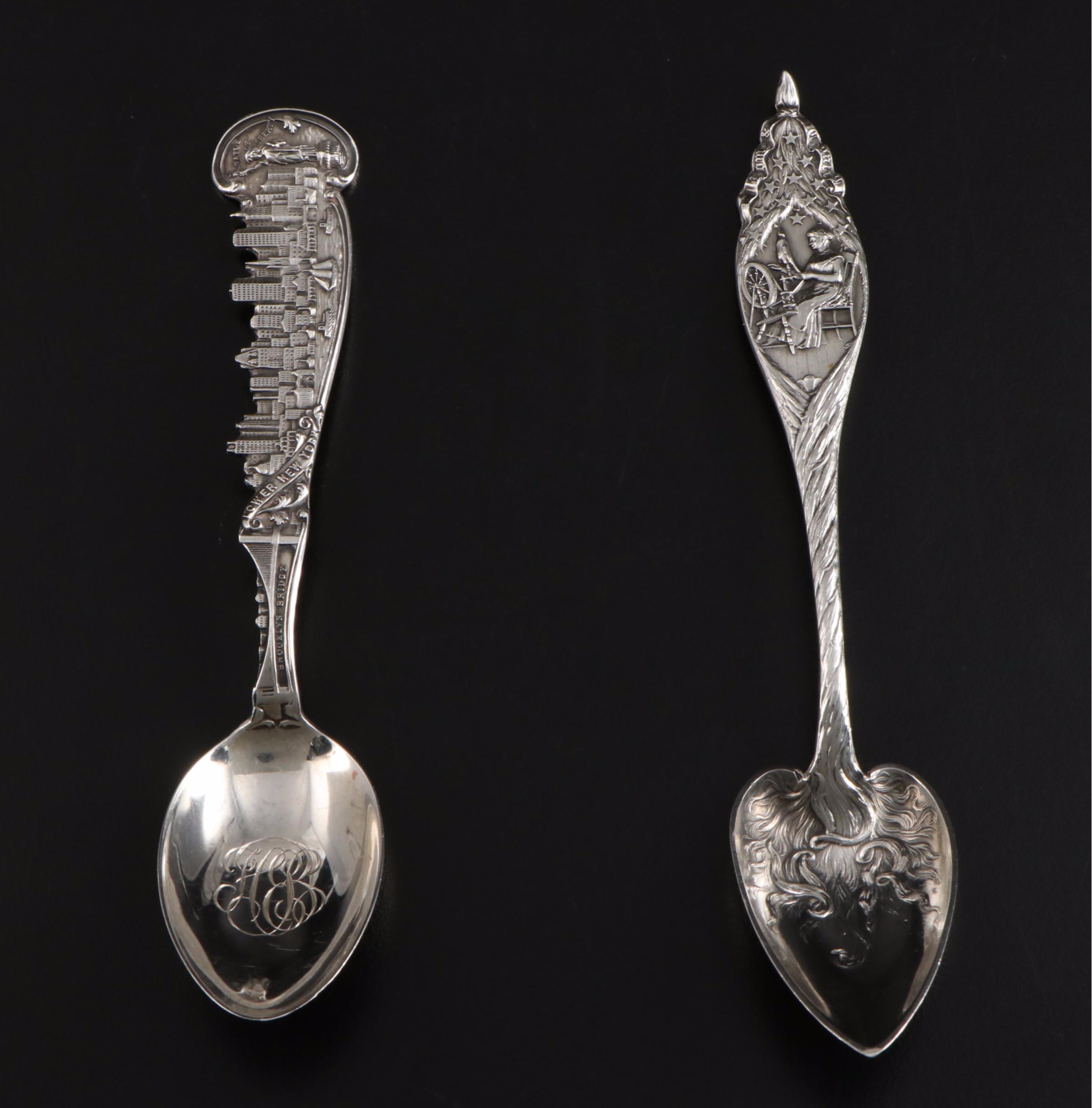 Mechanics Sterling Co. and Wm. B. Durgin Co. Sterling Silver Souvenir Spoons