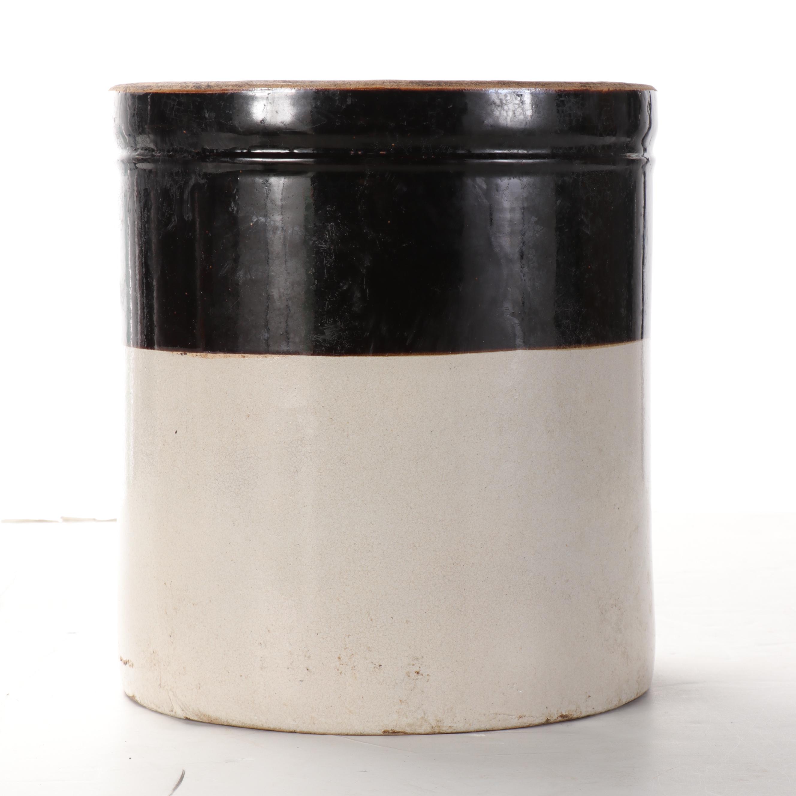 Robinson Ransbottom 6-Gallon and Alabama Miller 5-Gallon Stoneware Crocks