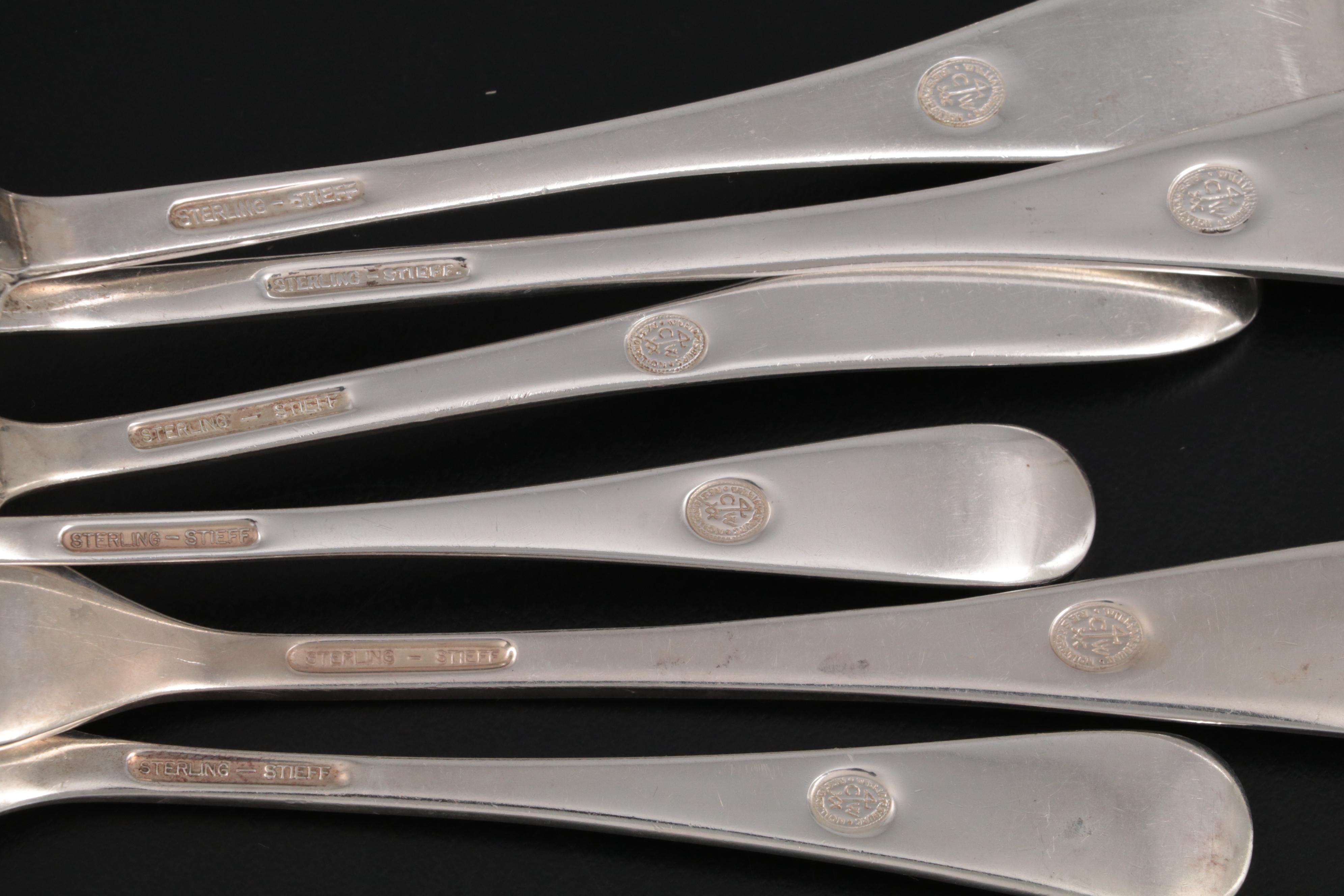 Kirk-Steiff "Williamsburg Queen Anne" Sterling Silver Flatware