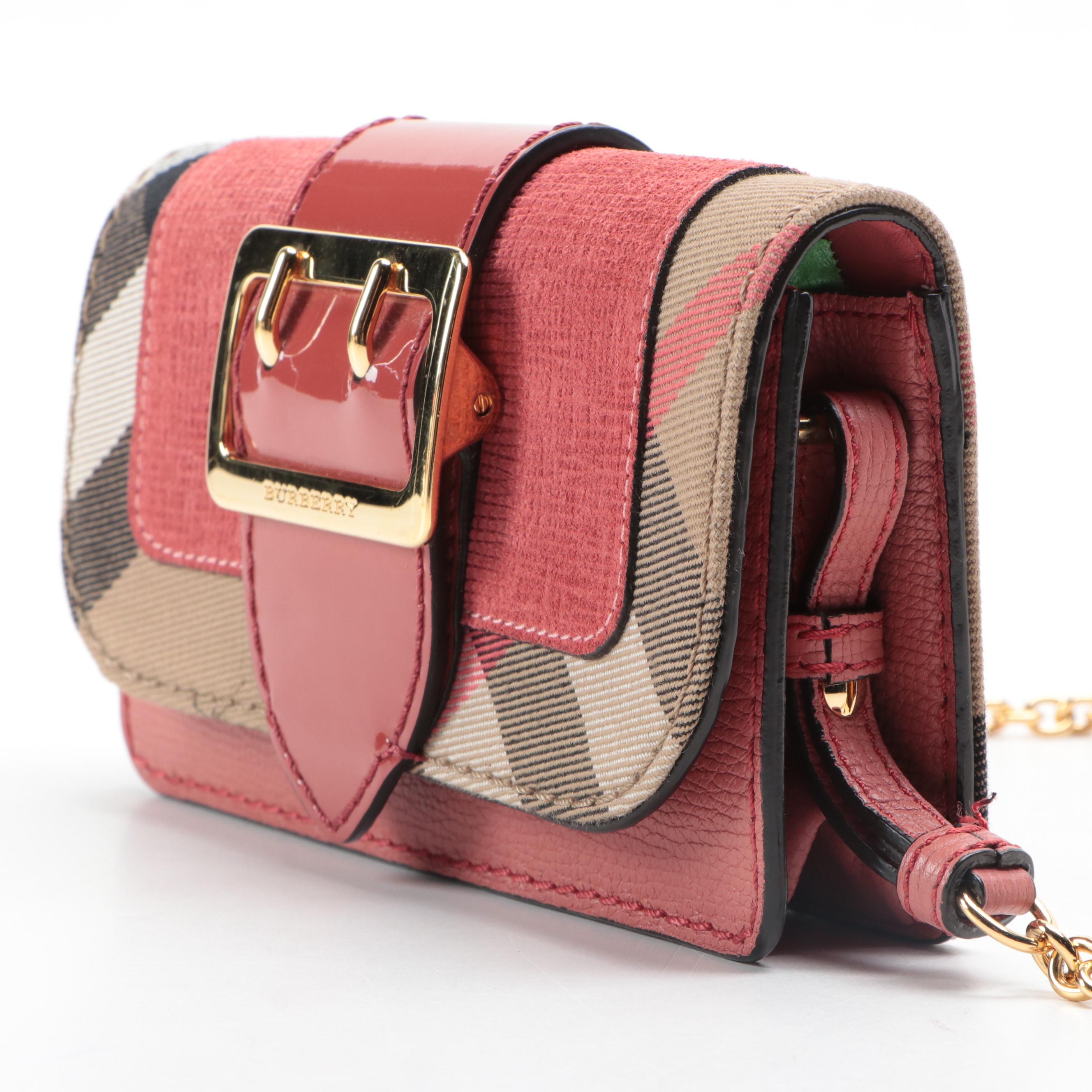 Burberry Madison Small Buckle Bag in "Nova Check" and Bridle Calfskin