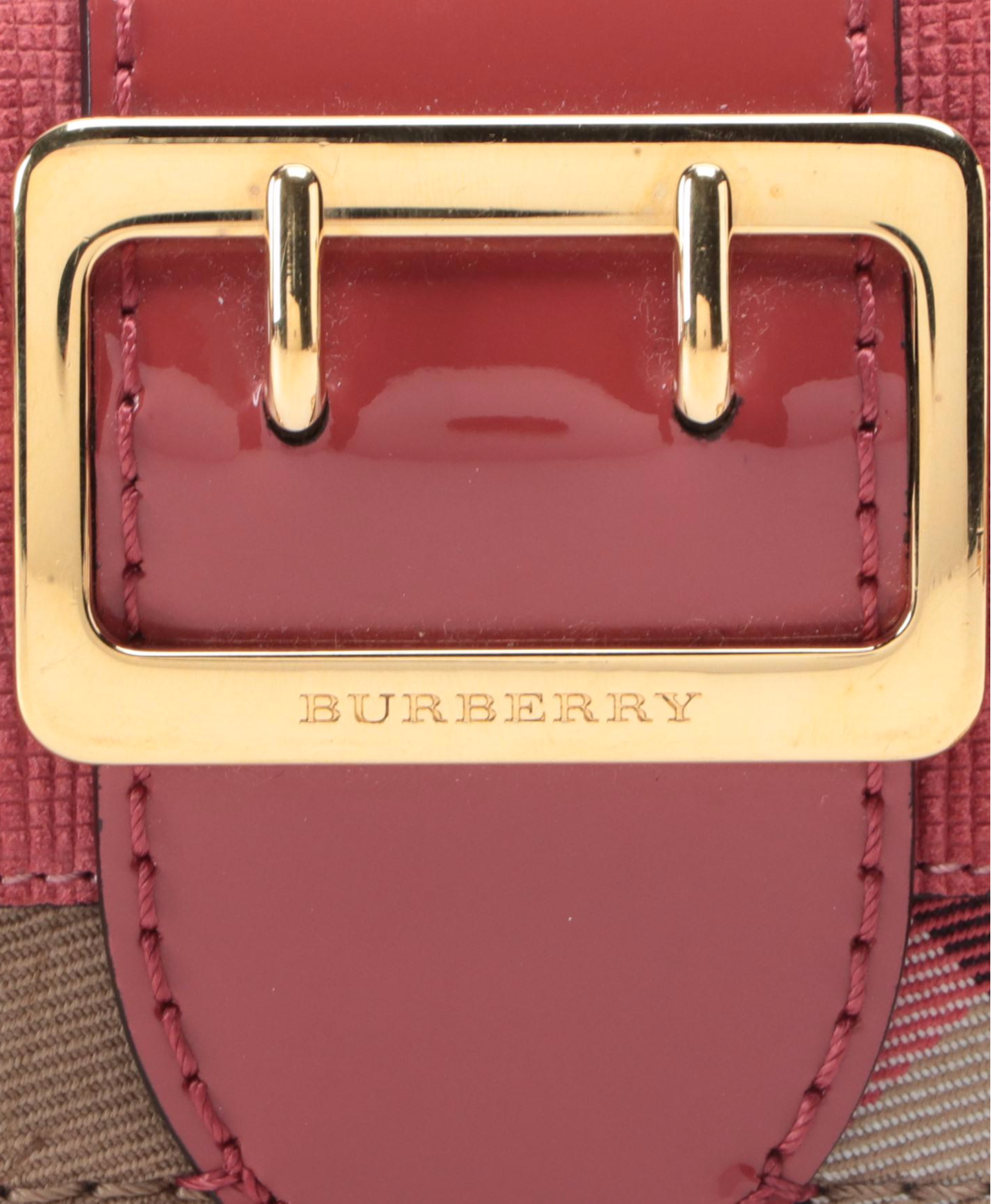 Burberry Madison Small Buckle Bag in "Nova Check" and Bridle Calfskin