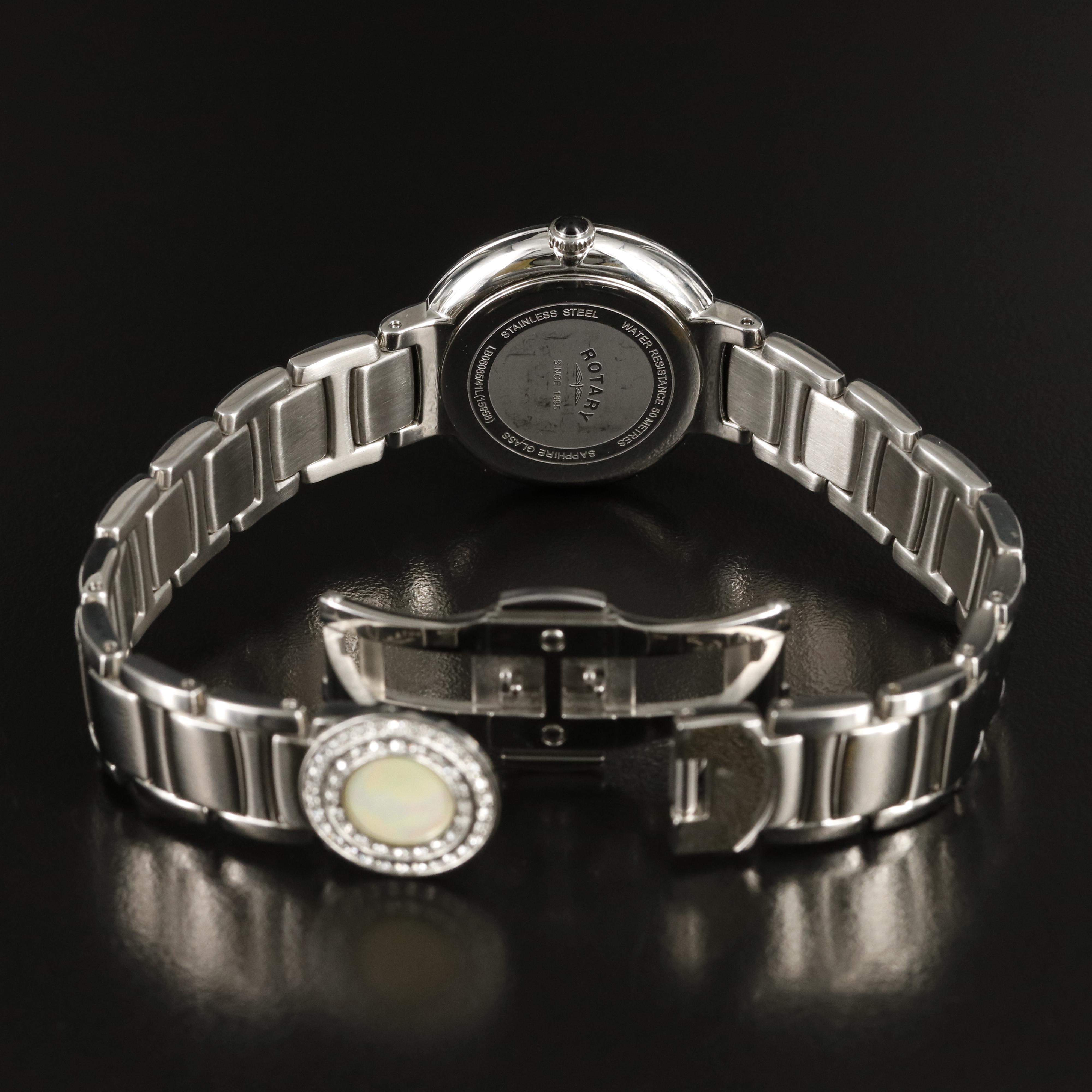 Rotary Fancy Clasp Mother-of-Pearl Watch