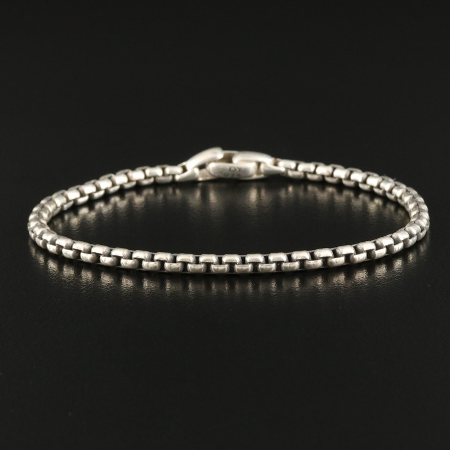 David Yurman Sterling Box Chain Bracelet