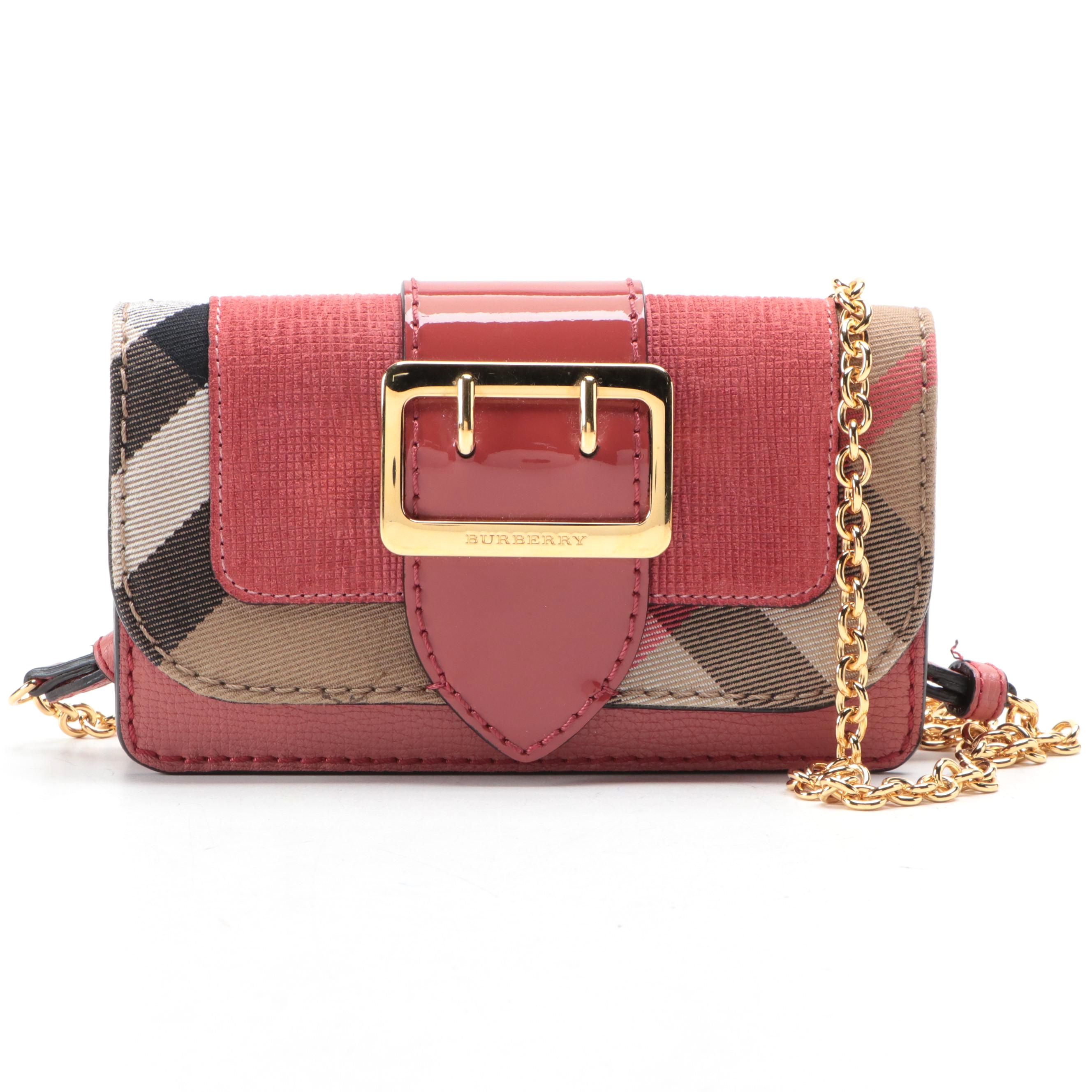 Burberry Madison Small Buckle Bag in "Nova Check" and Bridle Calfskin