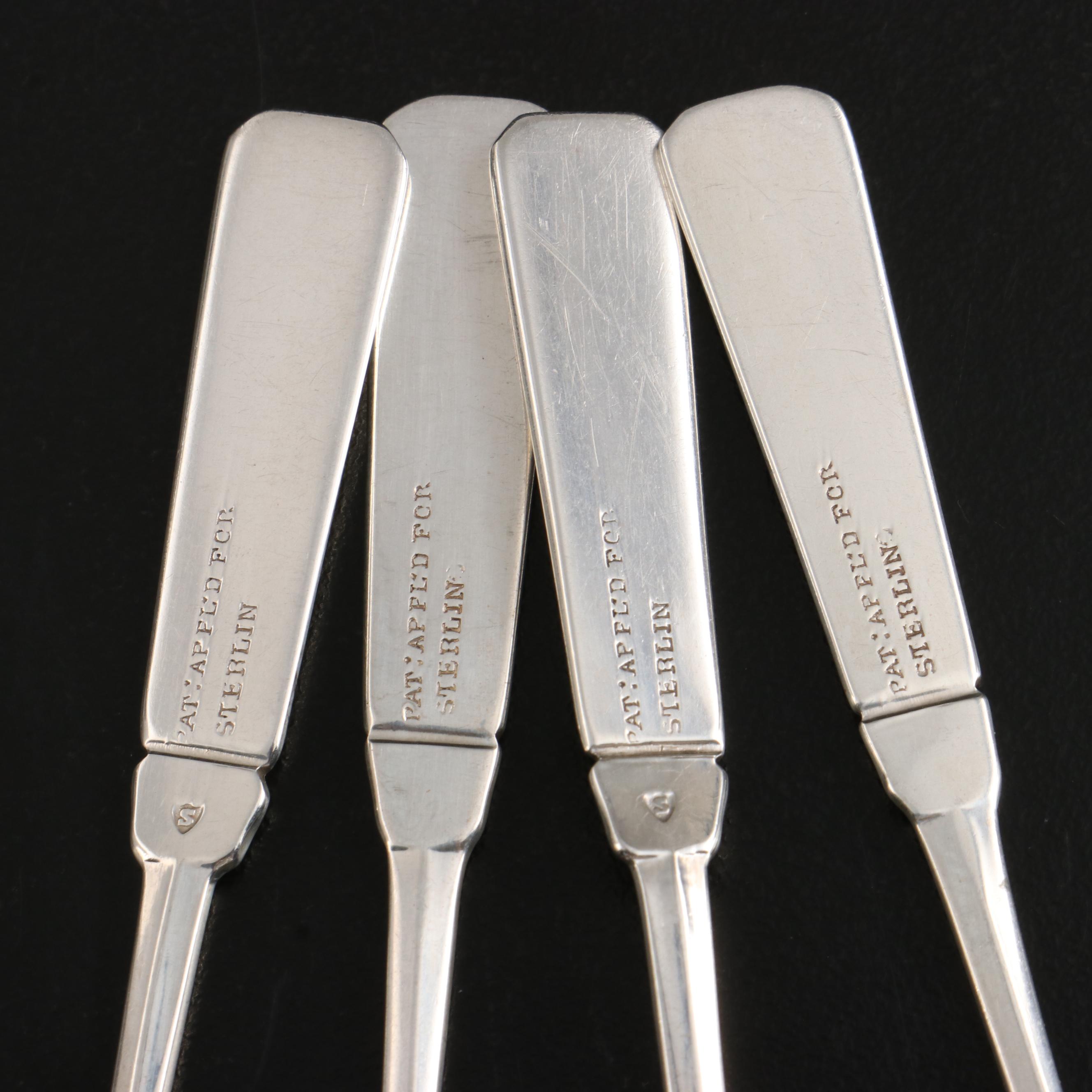 Victorian Style Silver Plate Spooner with Sterling Silver Spoons