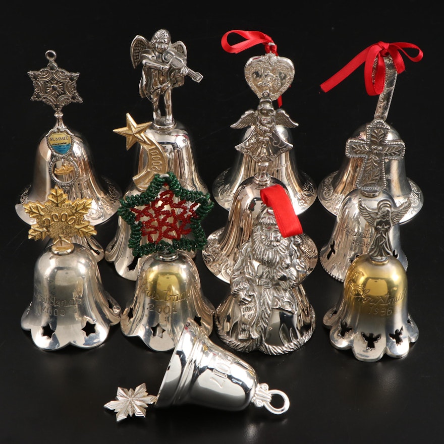 Godinger, Lenox and Other Silver Plate Christmas Bells