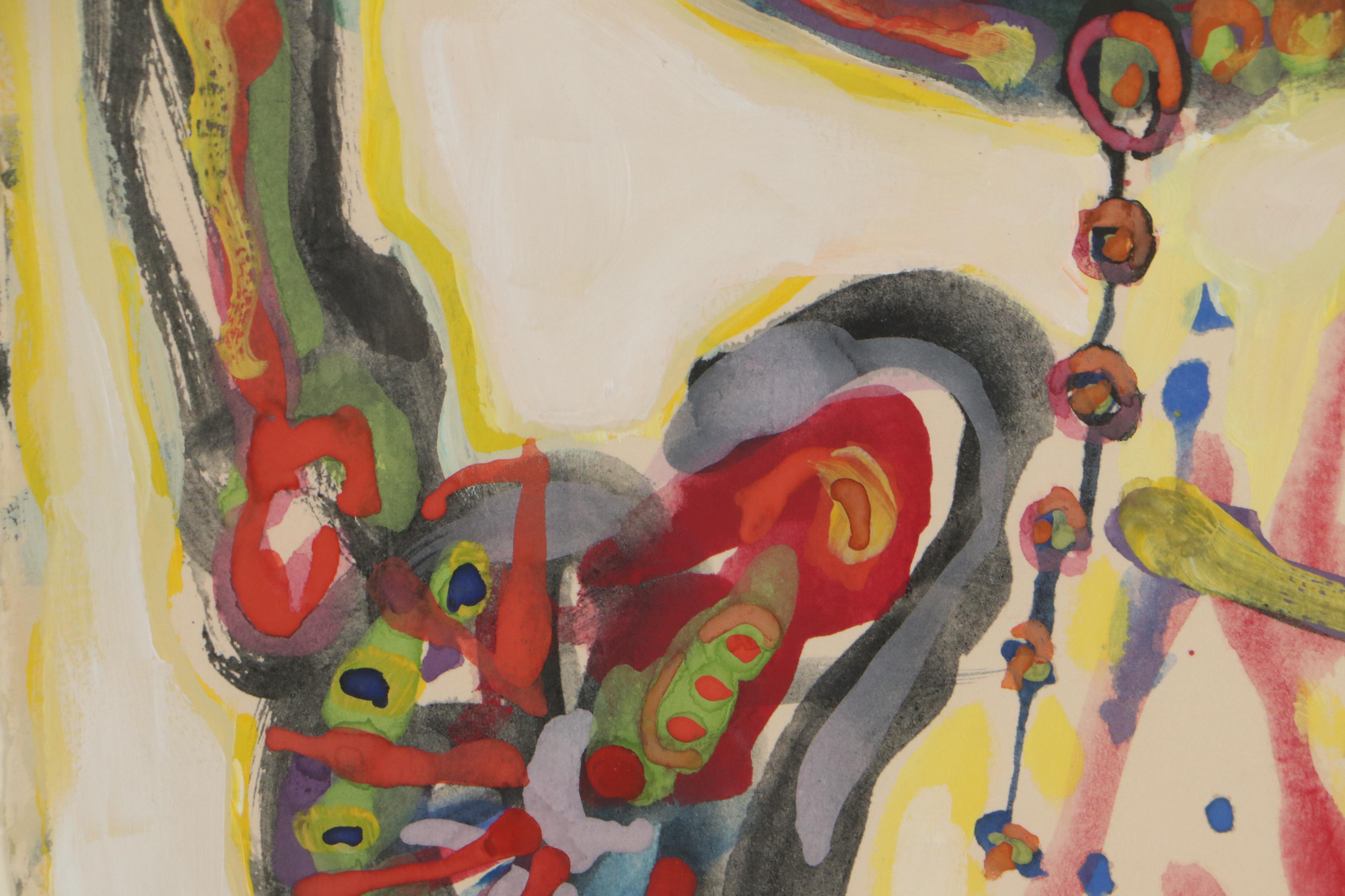 Sarah Roush Mixed Media Painting "Nema," 21st Century