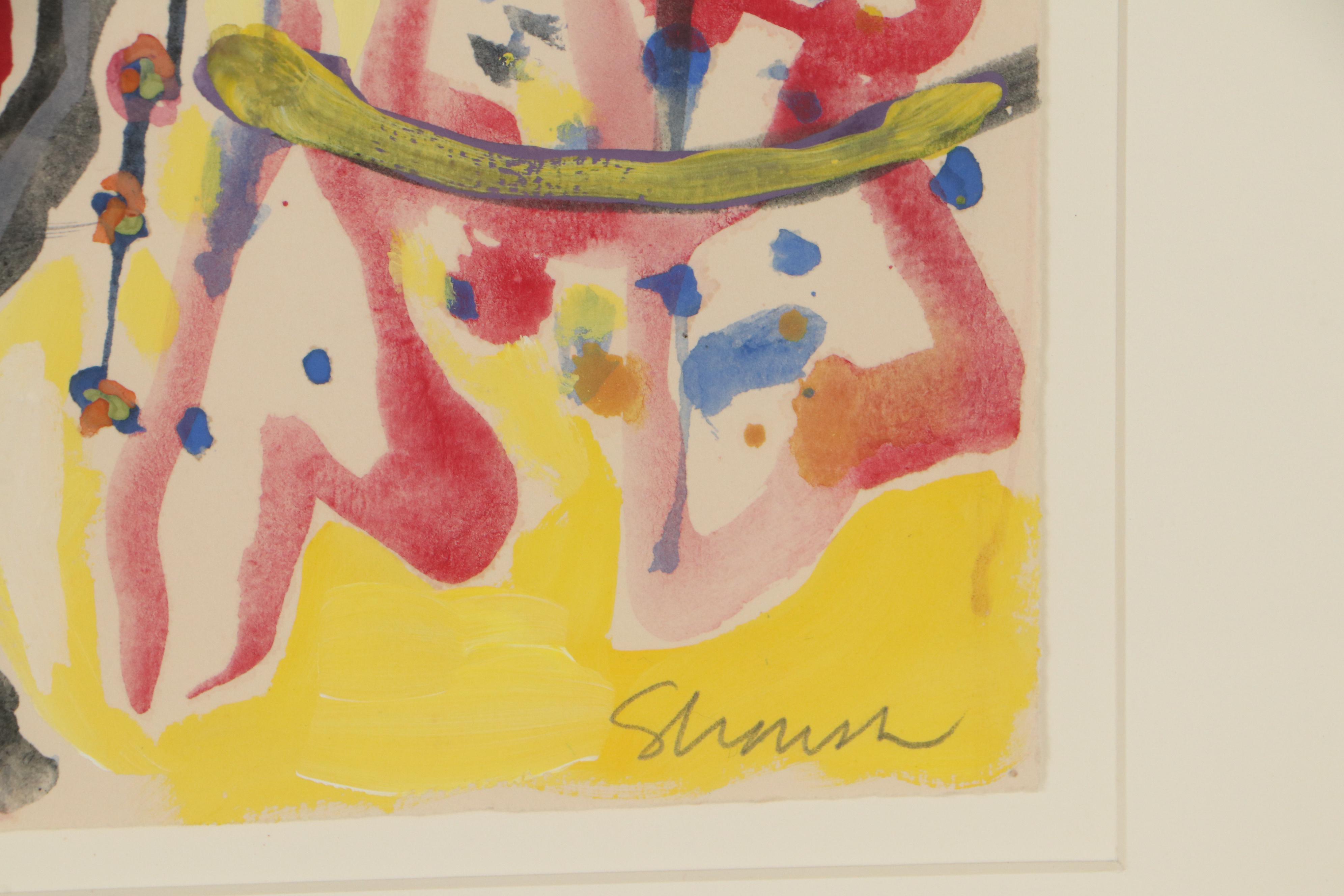 Sarah Roush Mixed Media Painting "Nema," 21st Century