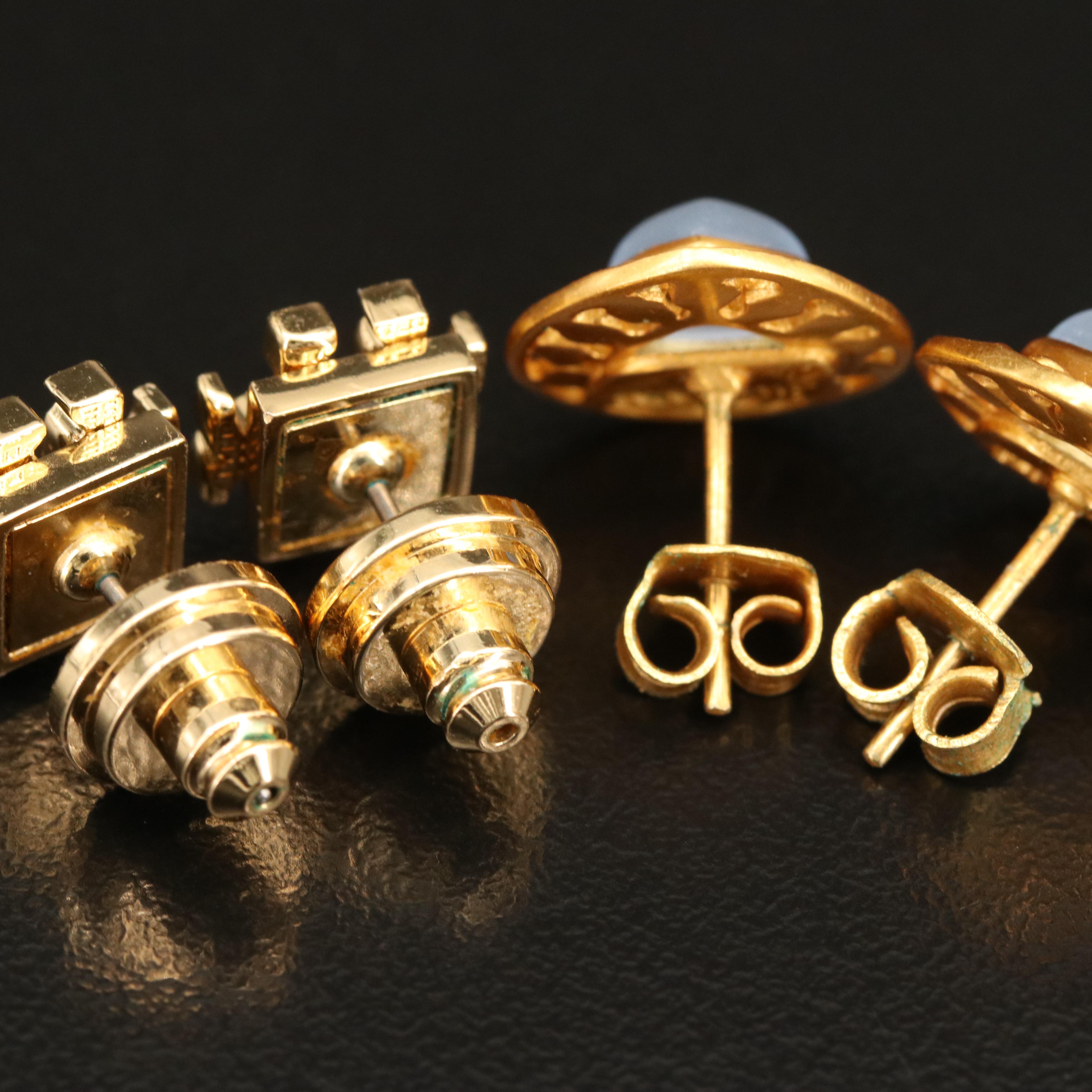 Tori Burch Logo and Julie Vos Stud Earrings