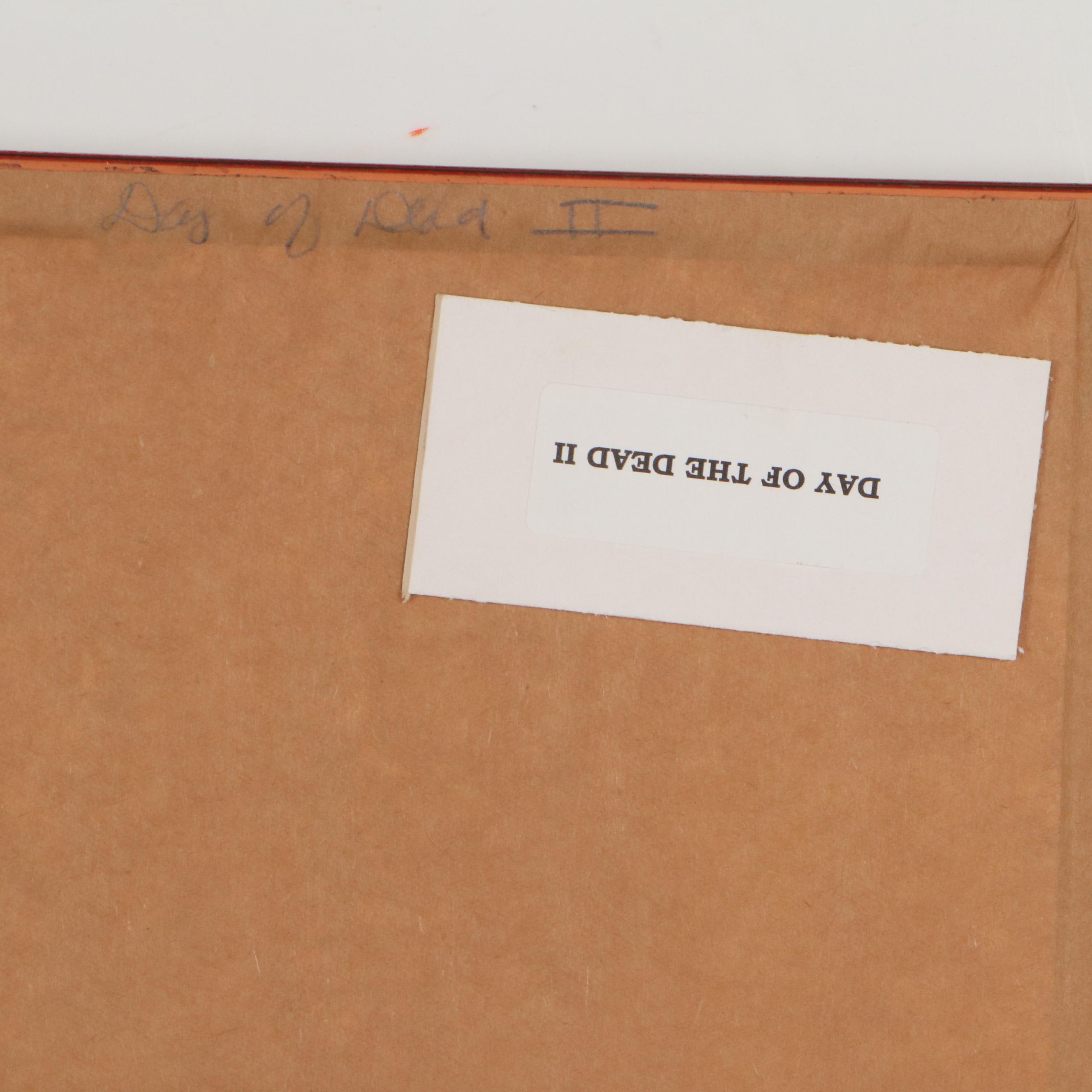 Sarah Roush Mixed Media Painting "Day of the Dead II"