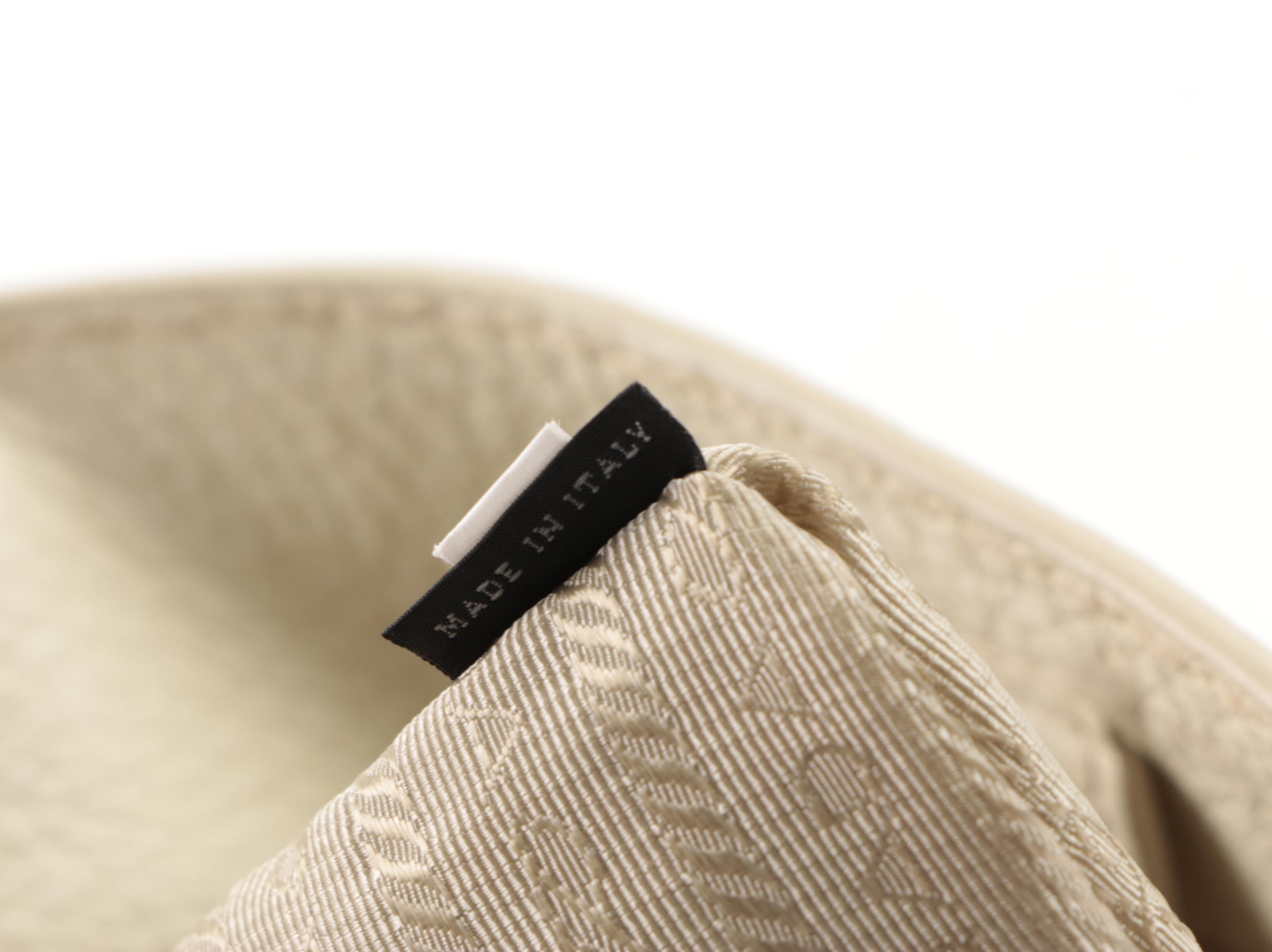 Prada Convertible Tote Bag in Bianco Vitello Daino Leather