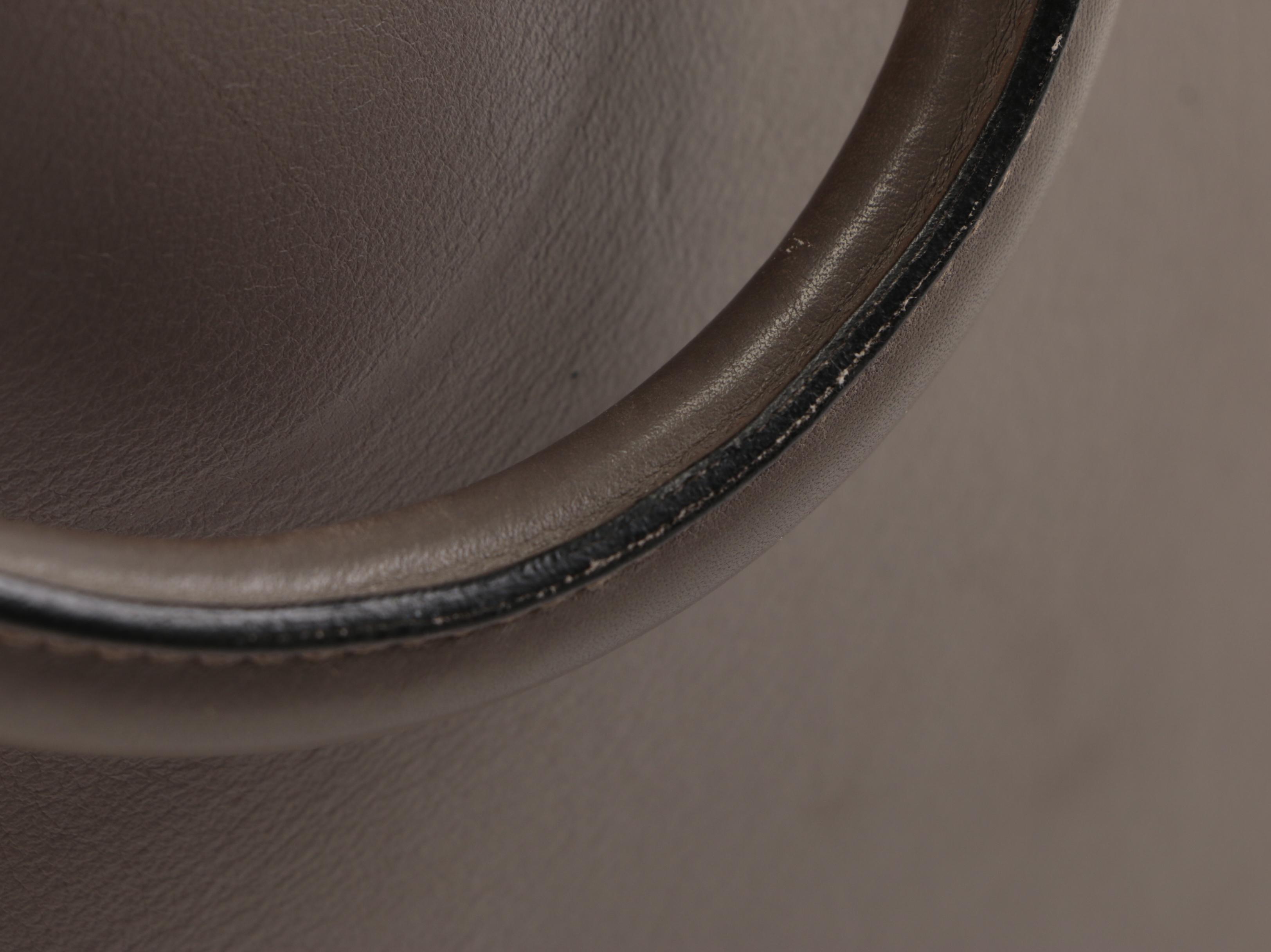 Prada Two-Way Tote in Smooth Grey Calfskin