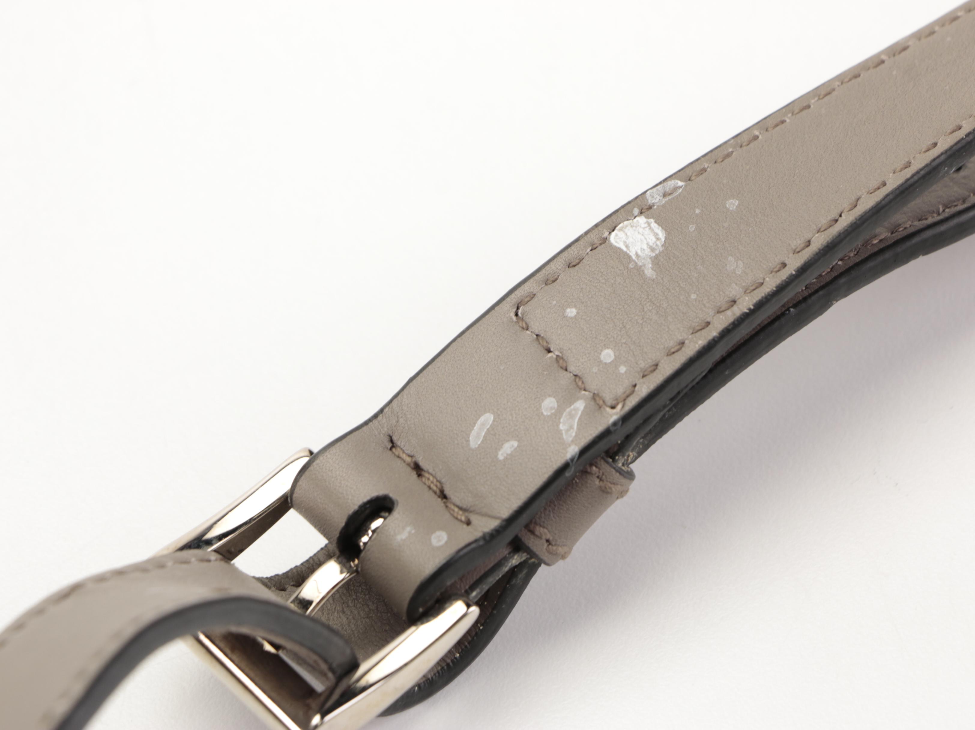 Prada Two-Way Tote in Smooth Grey Calfskin