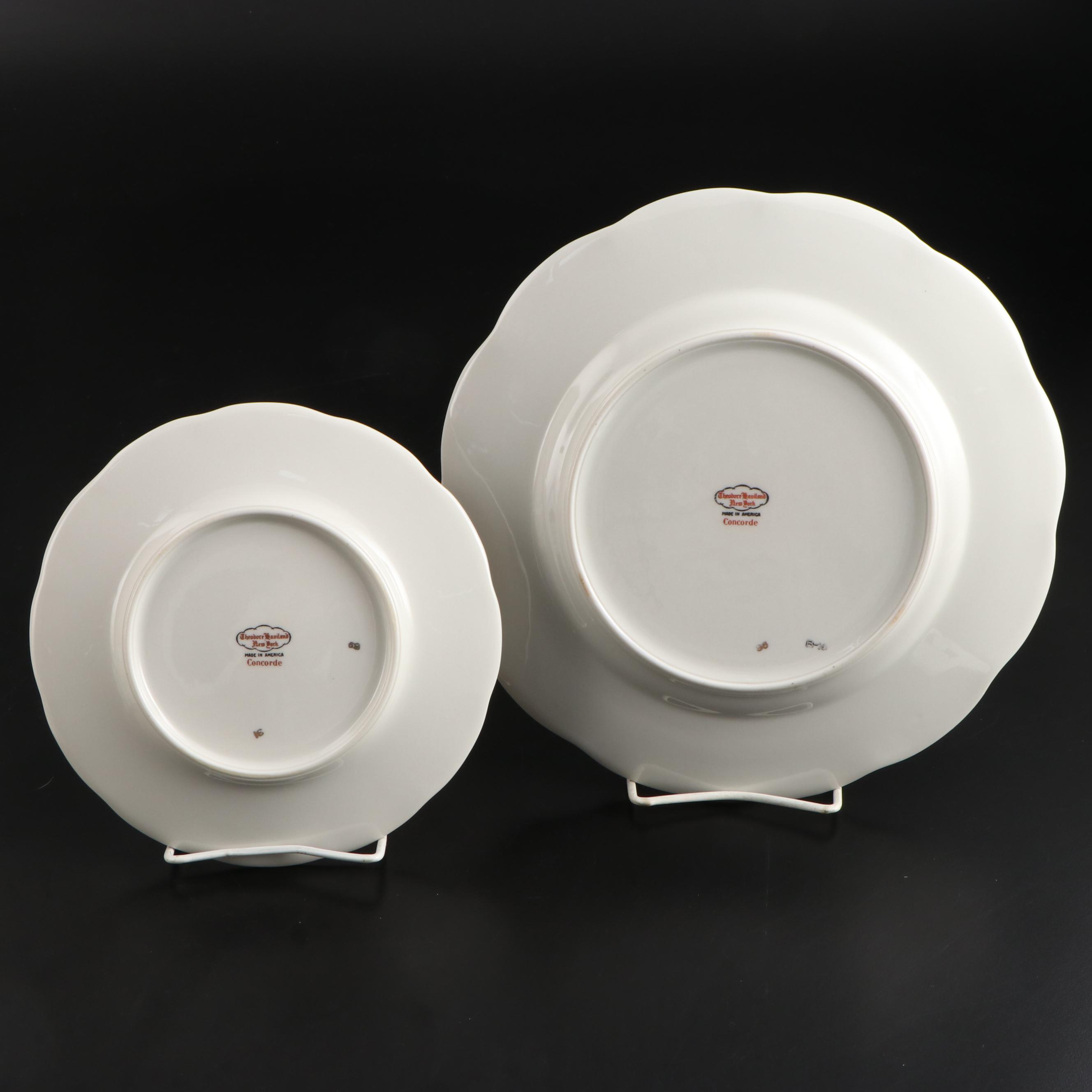 Theodore Haviland "Concorde" Porcelain Dinnerware, Mid-20th Century