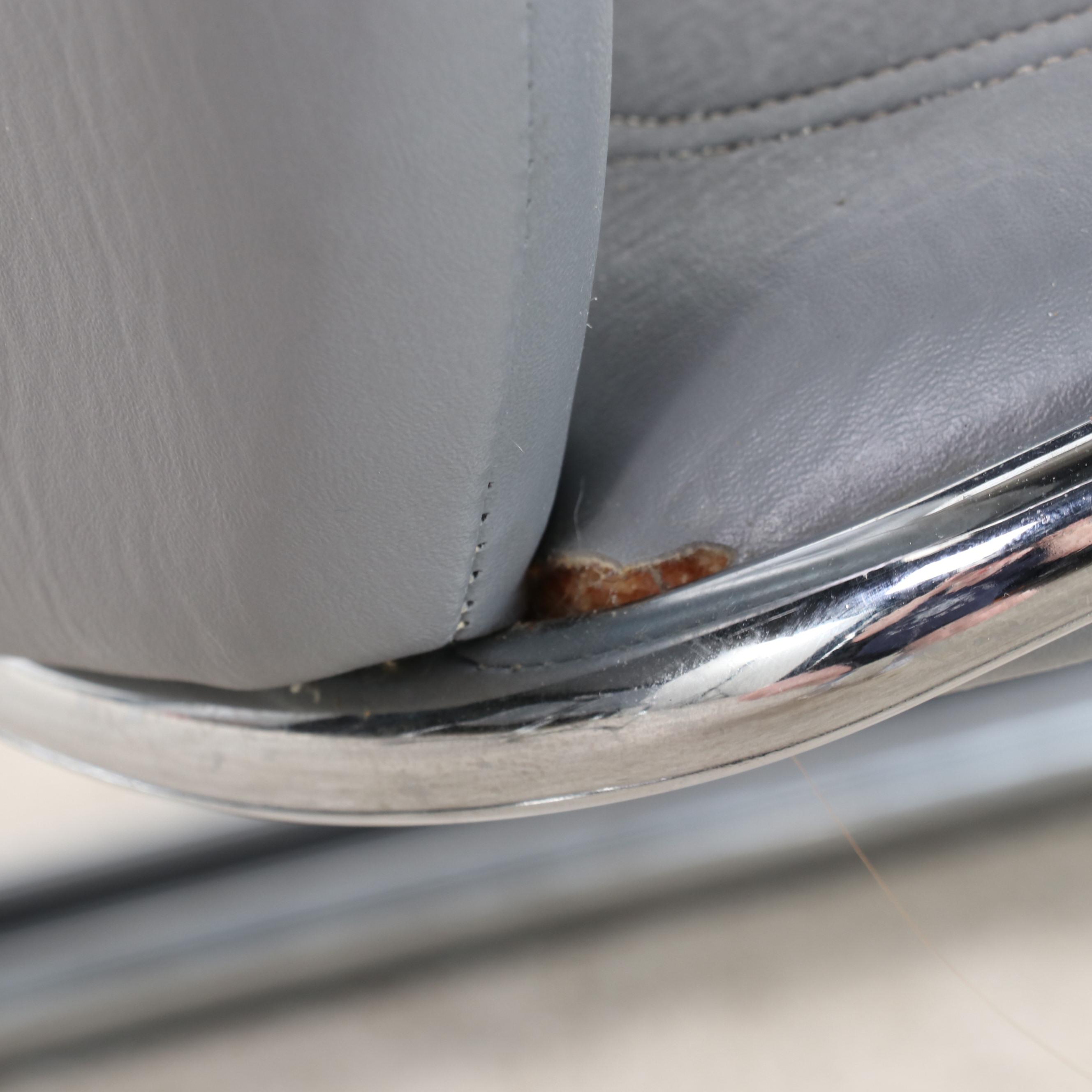 Four Thema Italian Modernist Chrome Cantilever Chairs, Attr. to Gastone Rinaldi