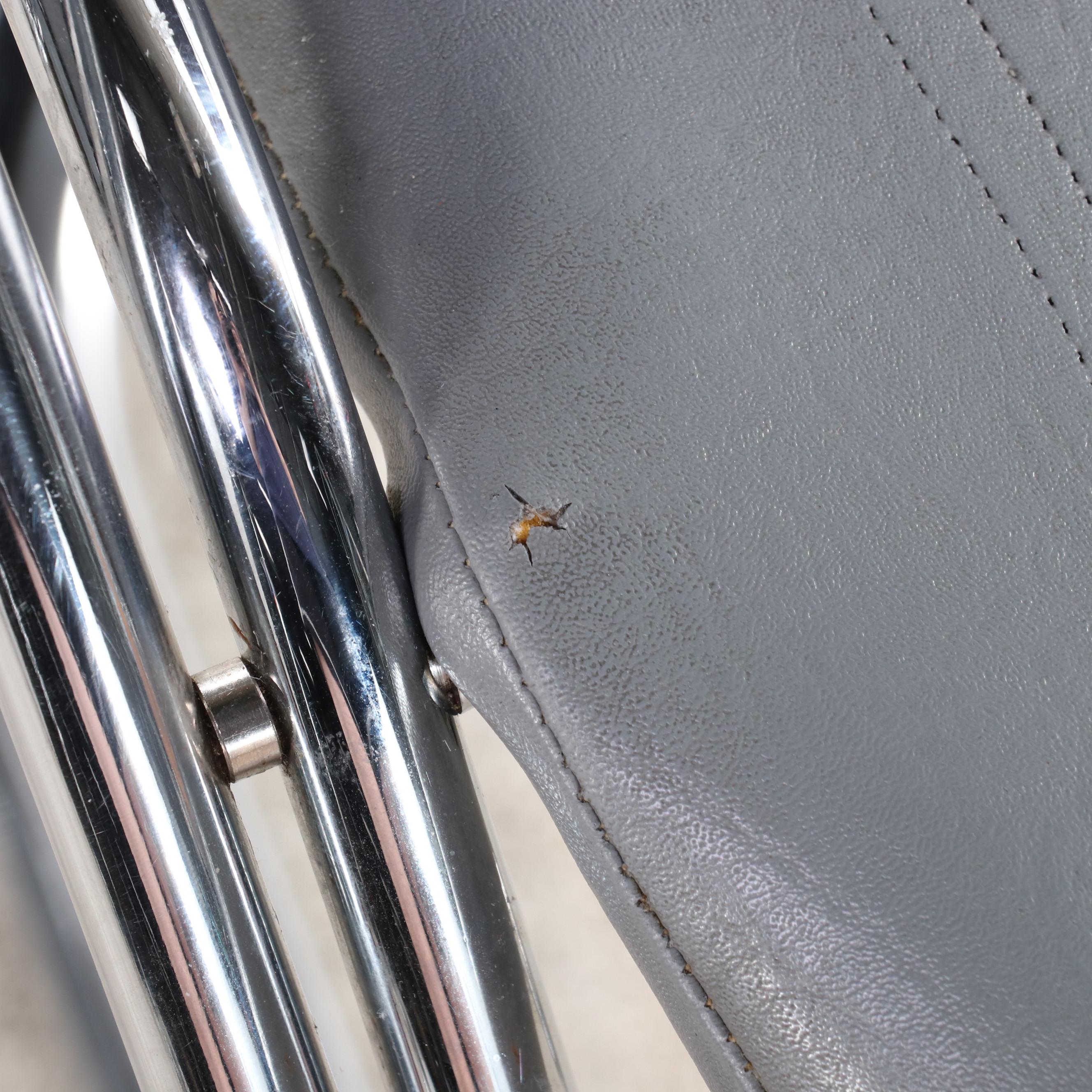 Four Thema Italian Modernist Chrome Cantilever Chairs, Attr. to Gastone Rinaldi