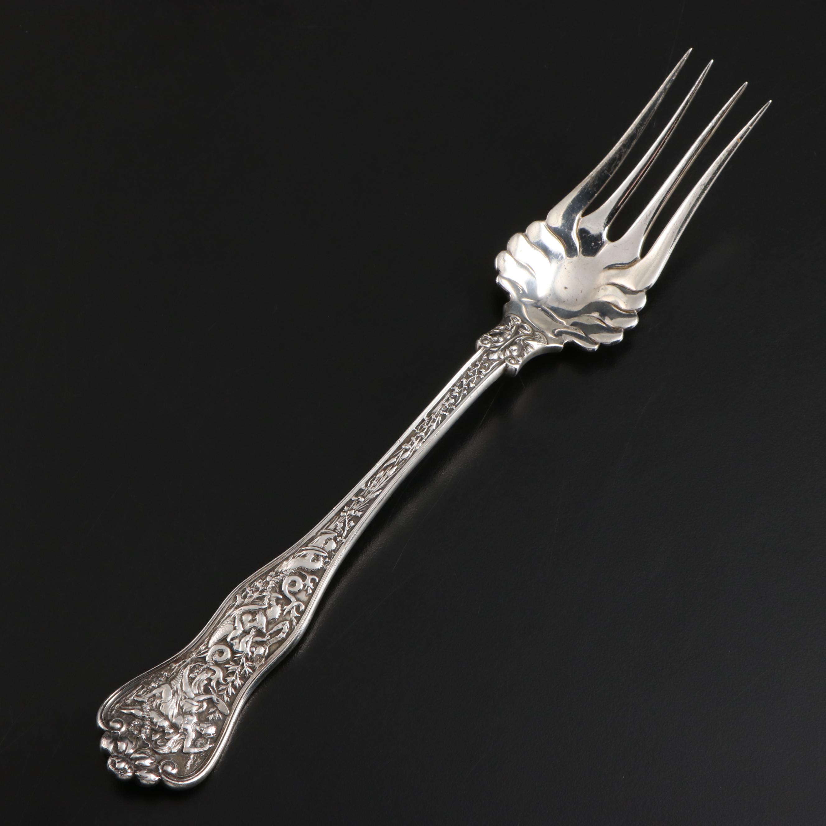 Tiffany & Co. "Olympian" Sterling Silver Cold Meat Fork