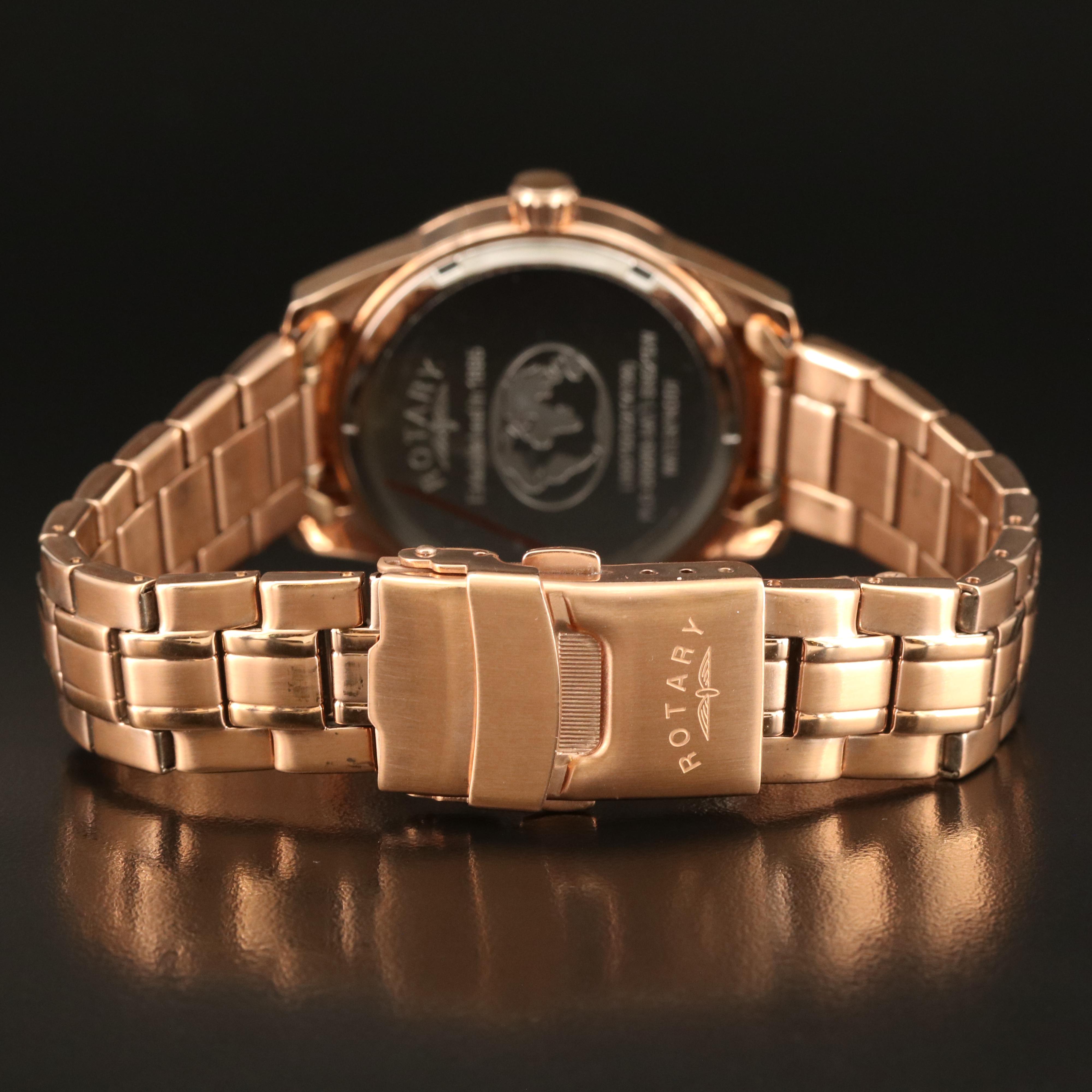 Rotary Multi-Function Crystal Bezel Watch