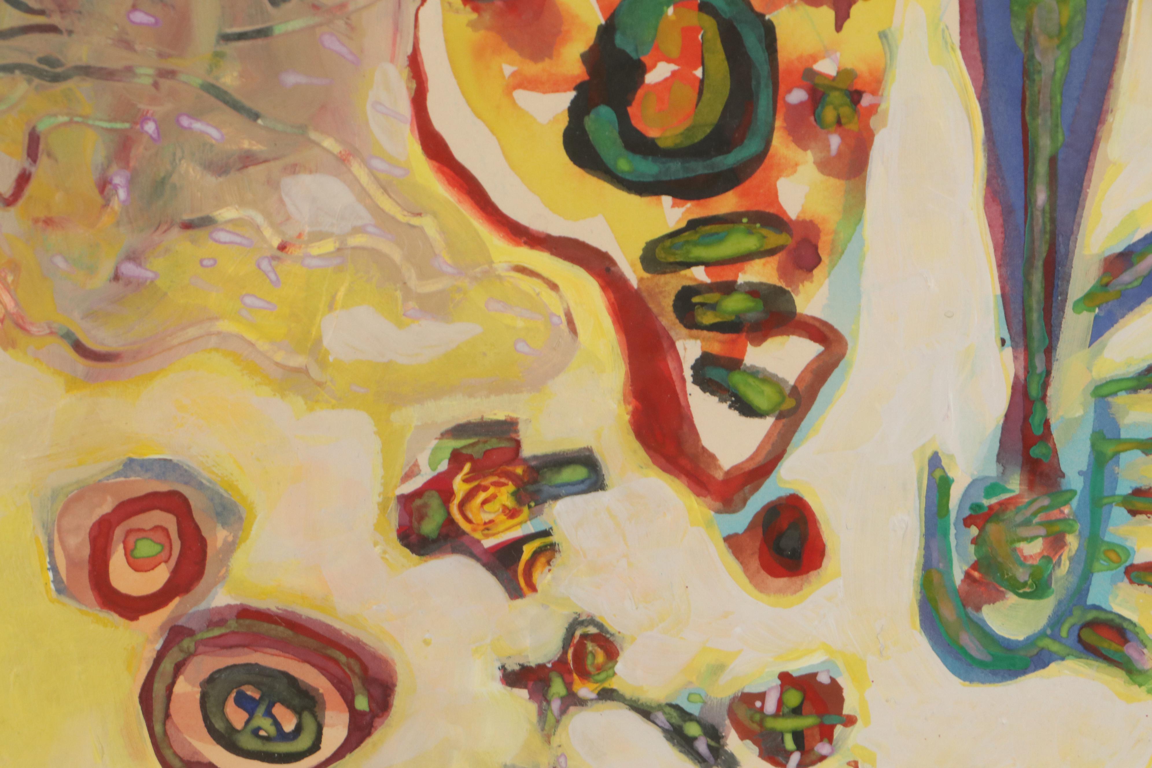 Sarah Roush Mixed Media Painting "Smoked Heart"