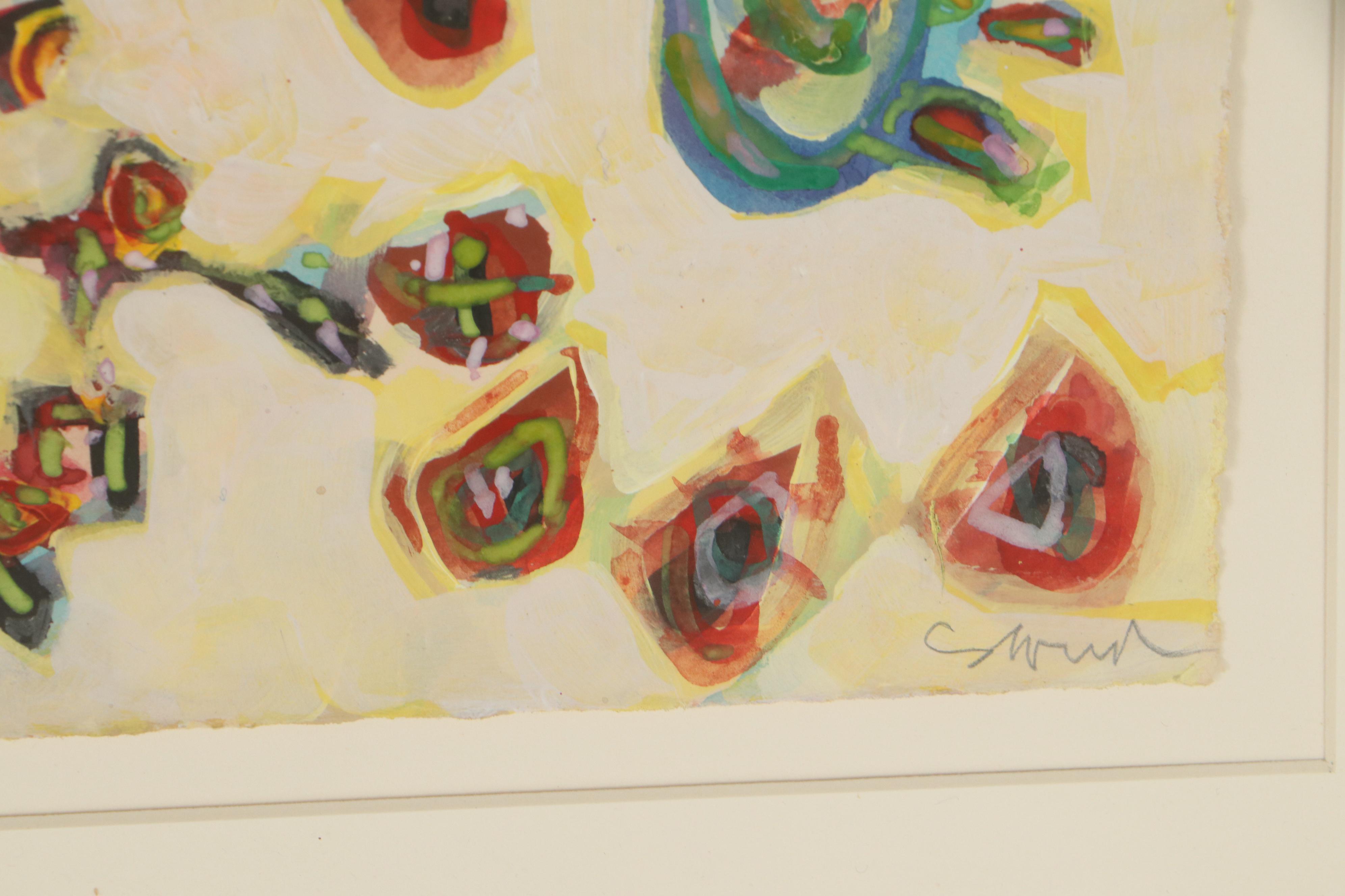 Sarah Roush Mixed Media Painting "Smoked Heart"