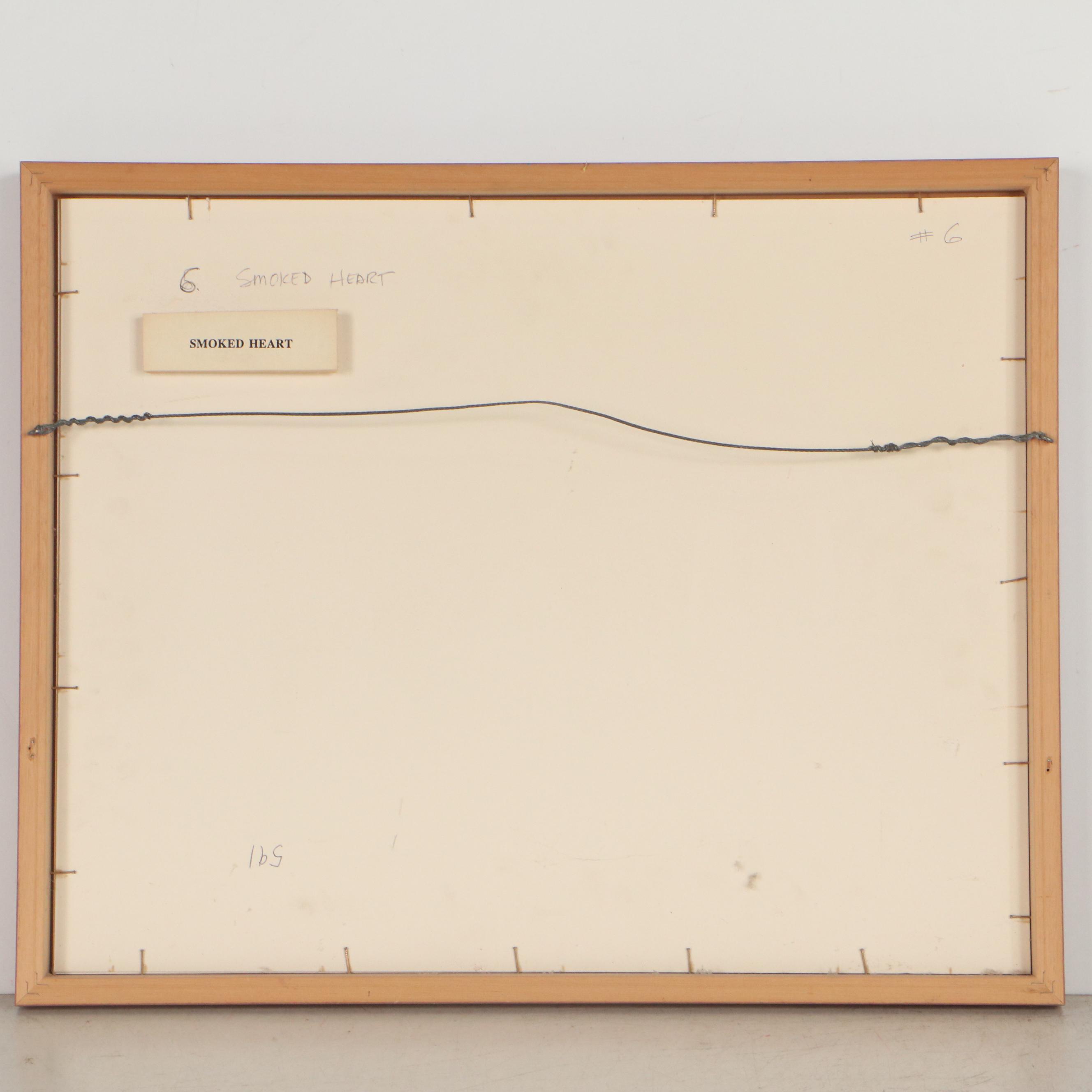 Sarah Roush Mixed Media Painting "Smoked Heart"