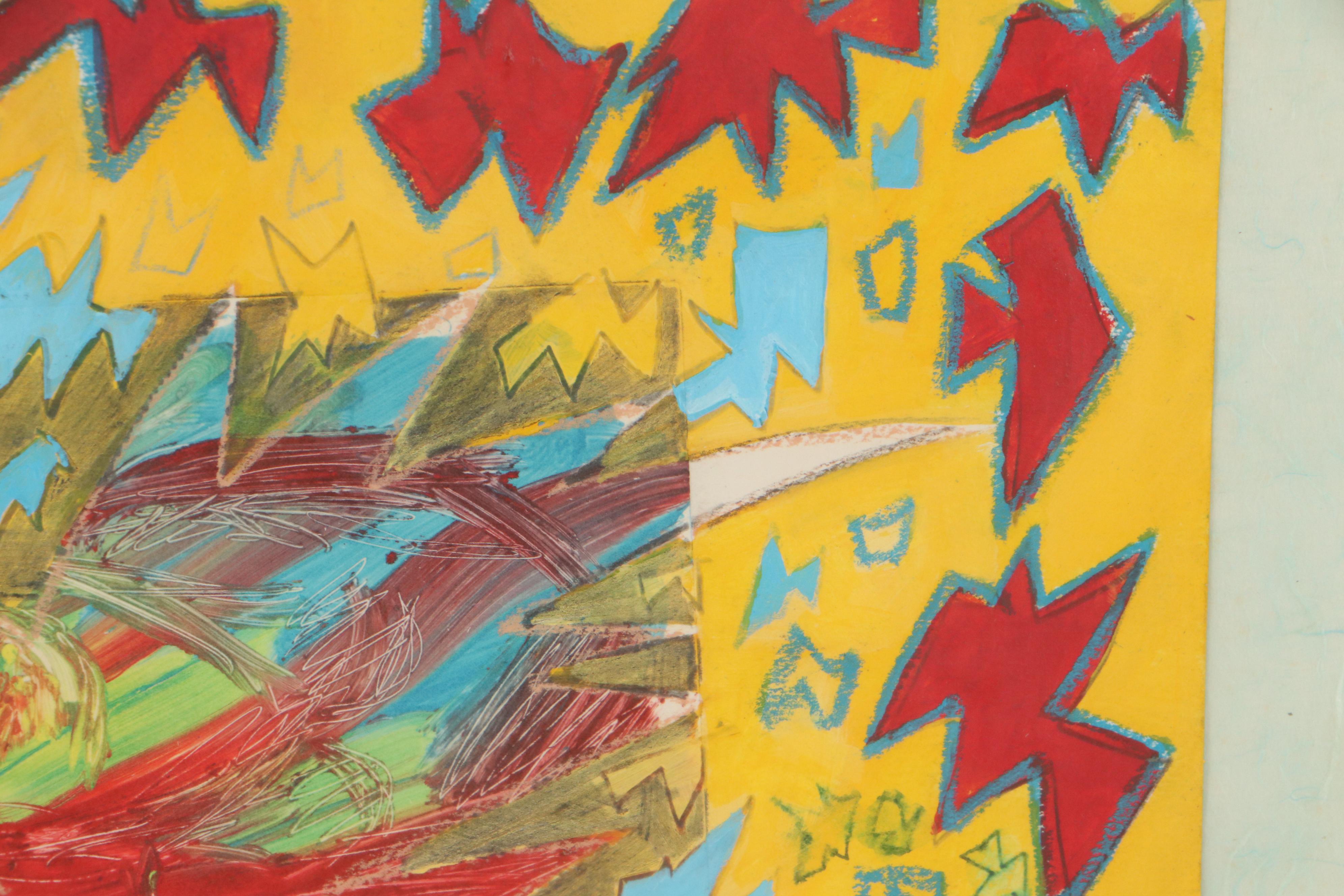 Sarah Roush Acrylic Painting "Flying Teeth"