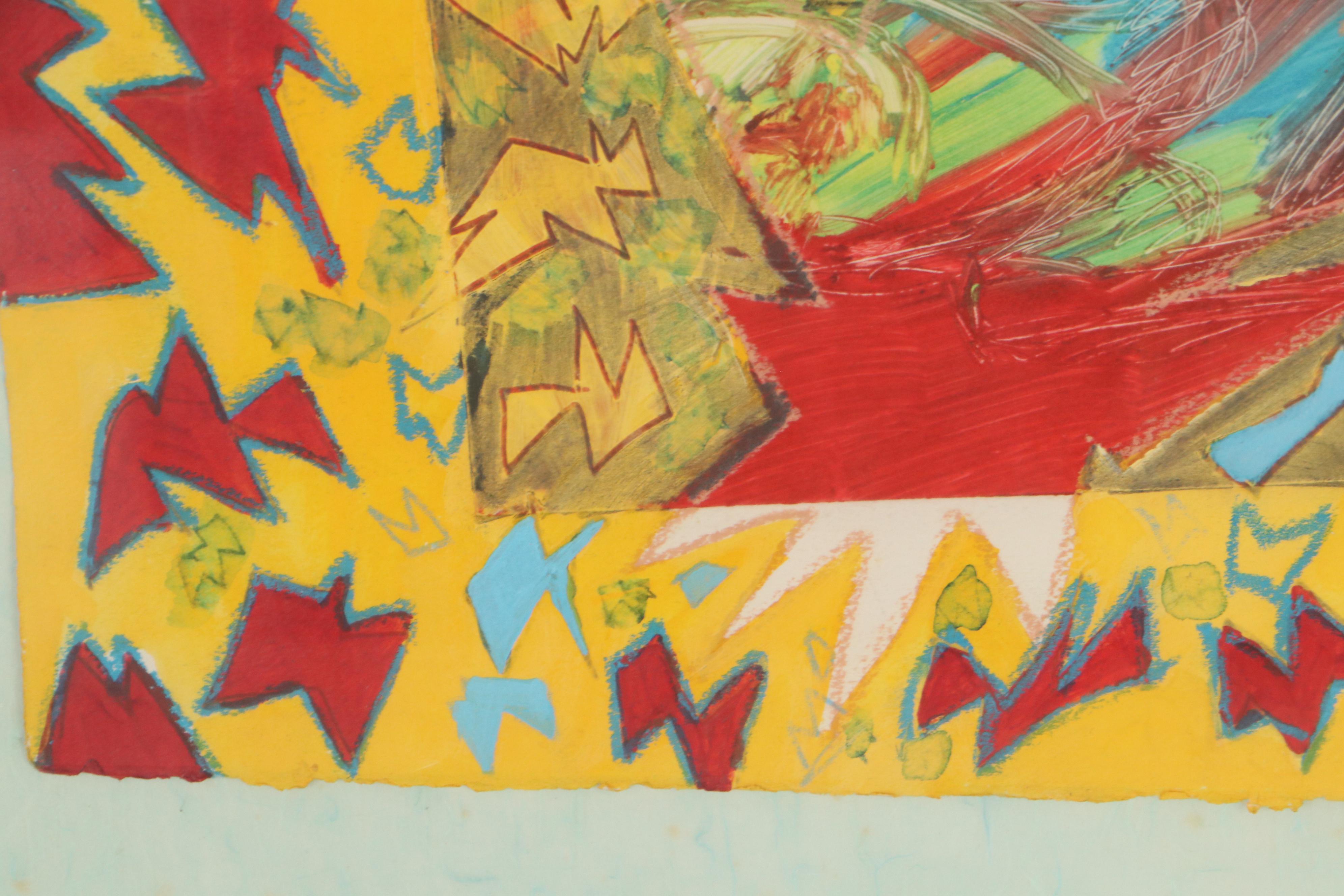 Sarah Roush Acrylic Painting "Flying Teeth"