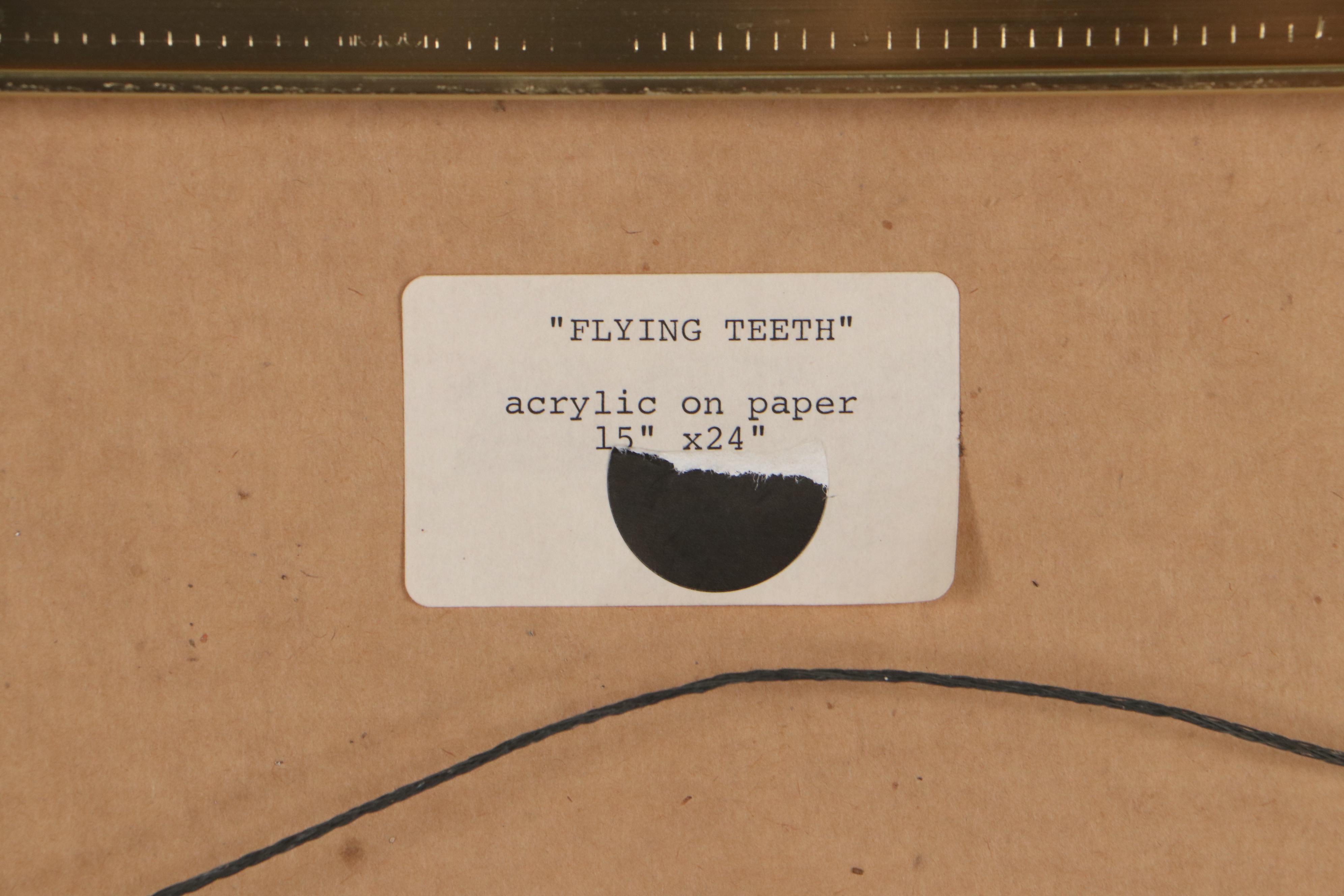 Sarah Roush Acrylic Painting "Flying Teeth"