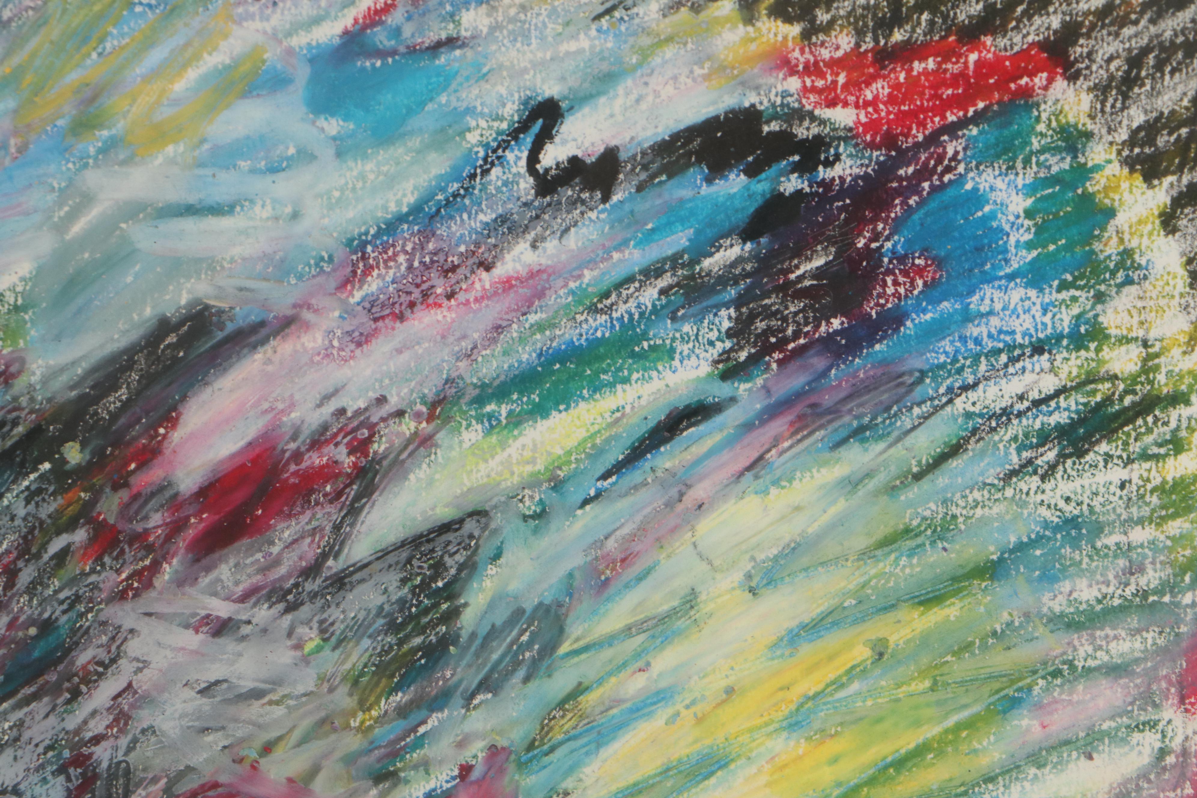 Sarah Roush Pastel Drawing, 1986